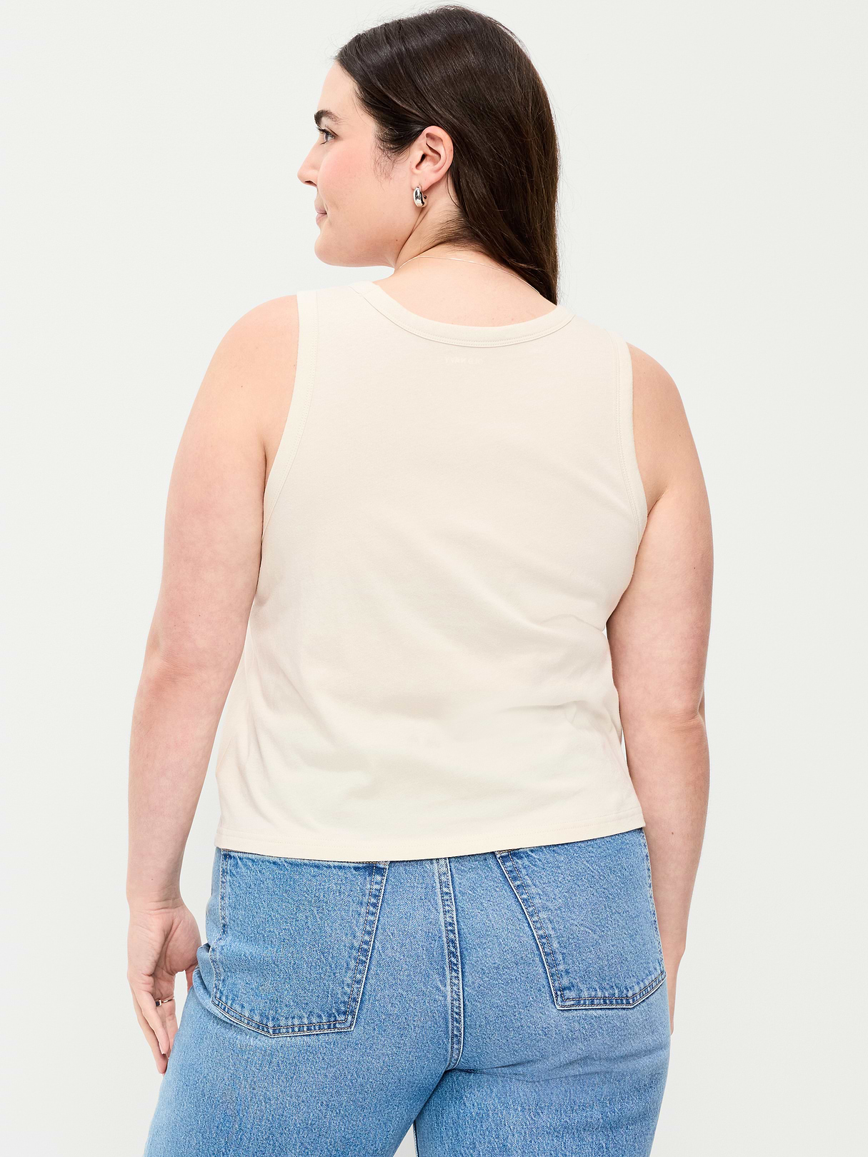 Relaxed Scoop-Neck Tank Top - Wish Bone