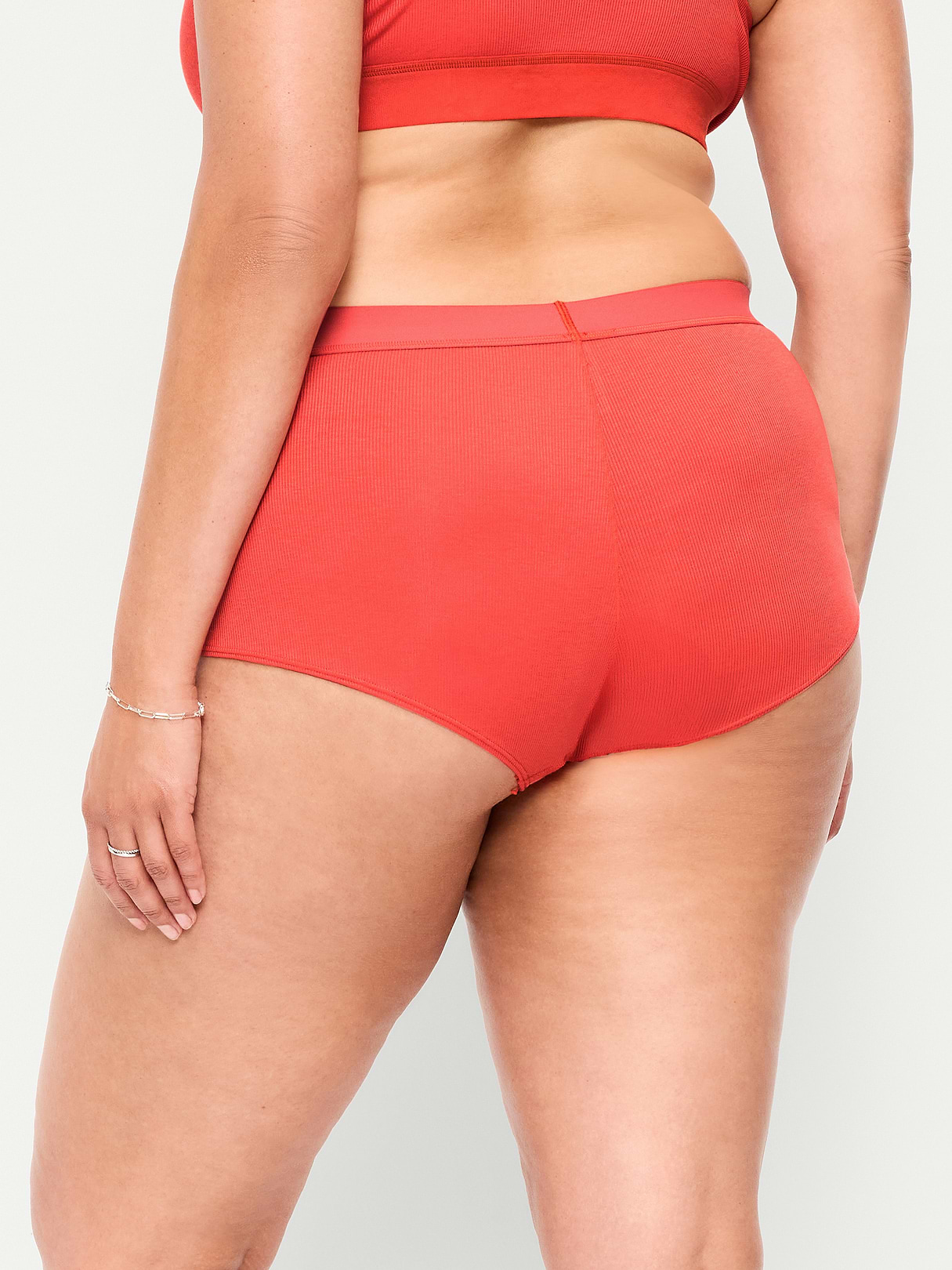 Ribbed Hipster Underwear - Cactus Bloom