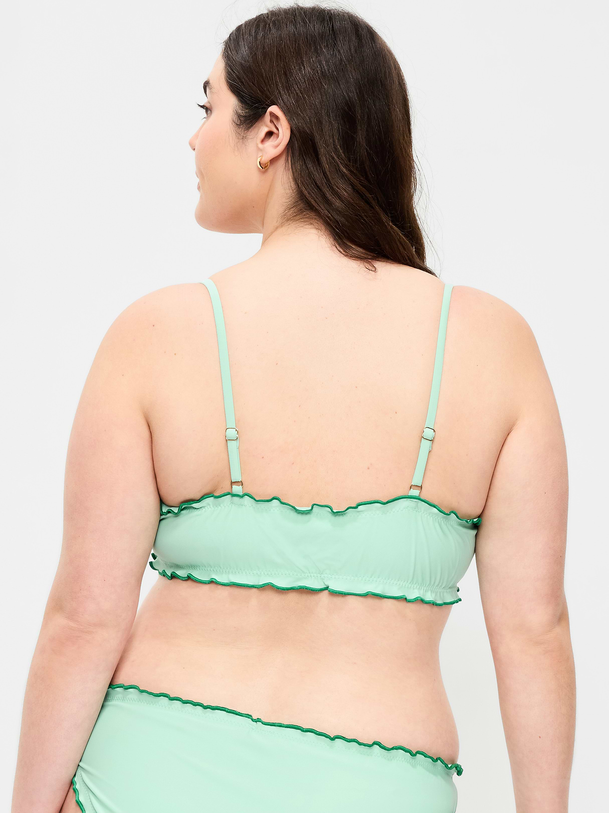 Scoop-Neck Ruffle Swim Top - Palo Verde