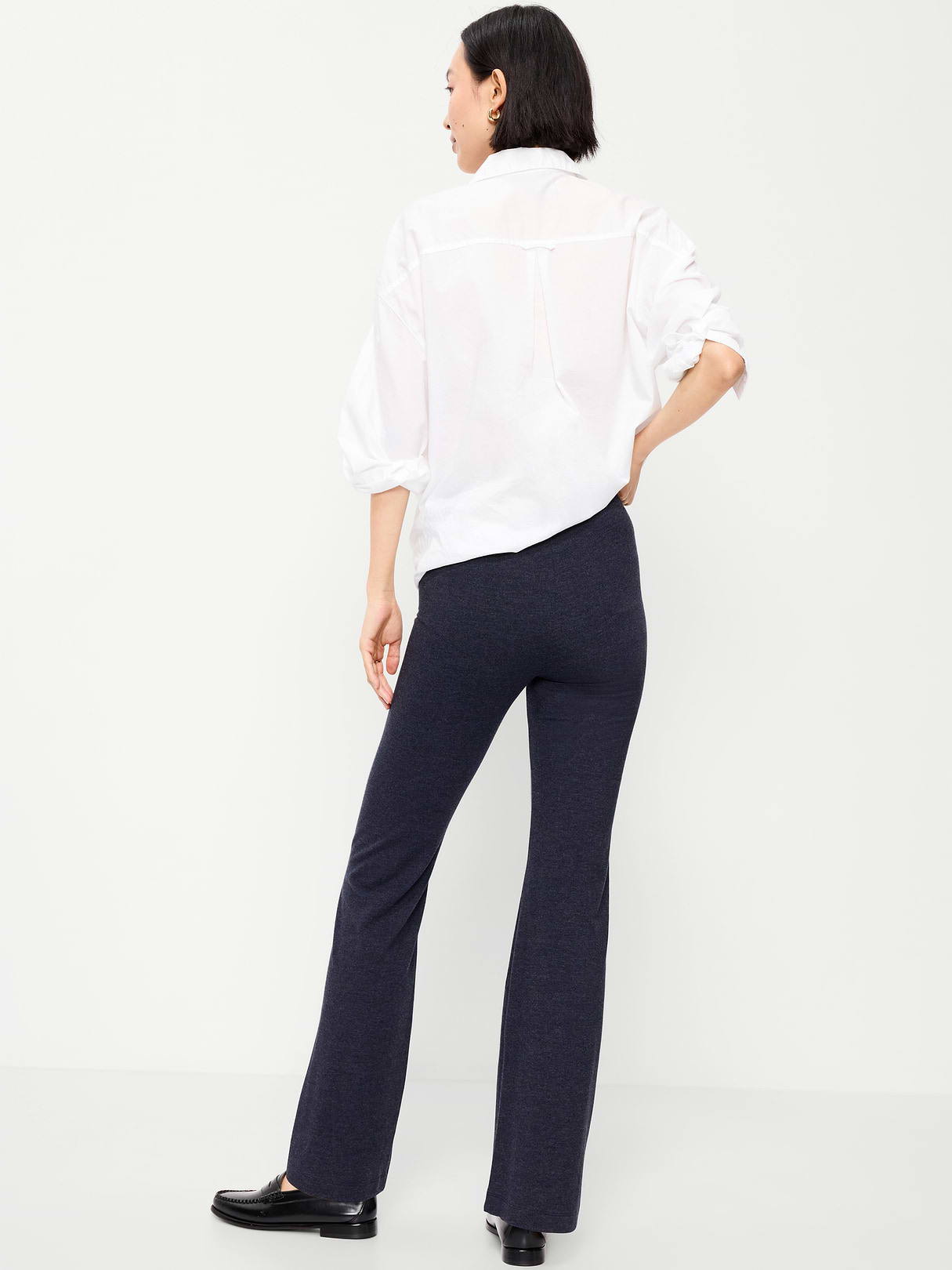 High-Waisted Flare Leggings - In the Navy