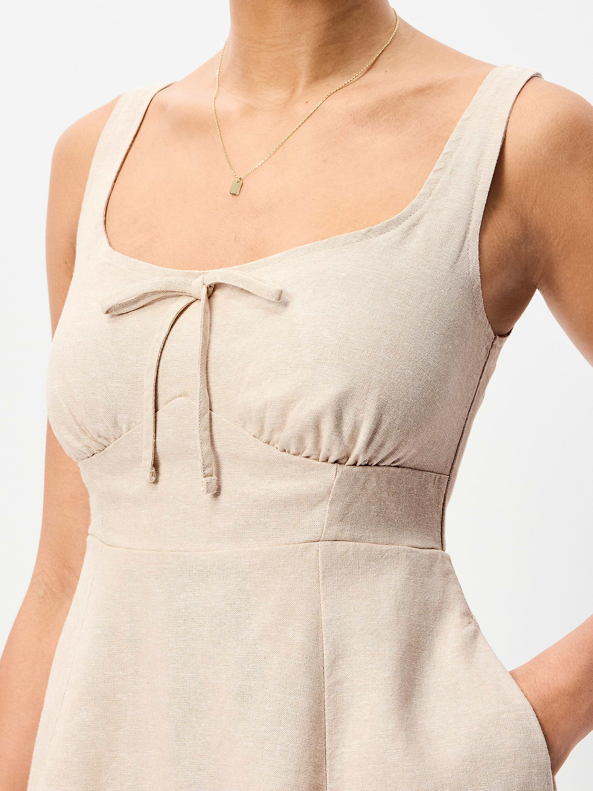 Fit & Flare Cami Mini Dress - Flax Linen