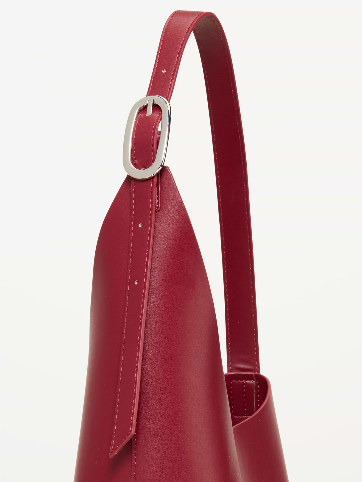 Asymmetrical Structured Tote Bag - Red Clover