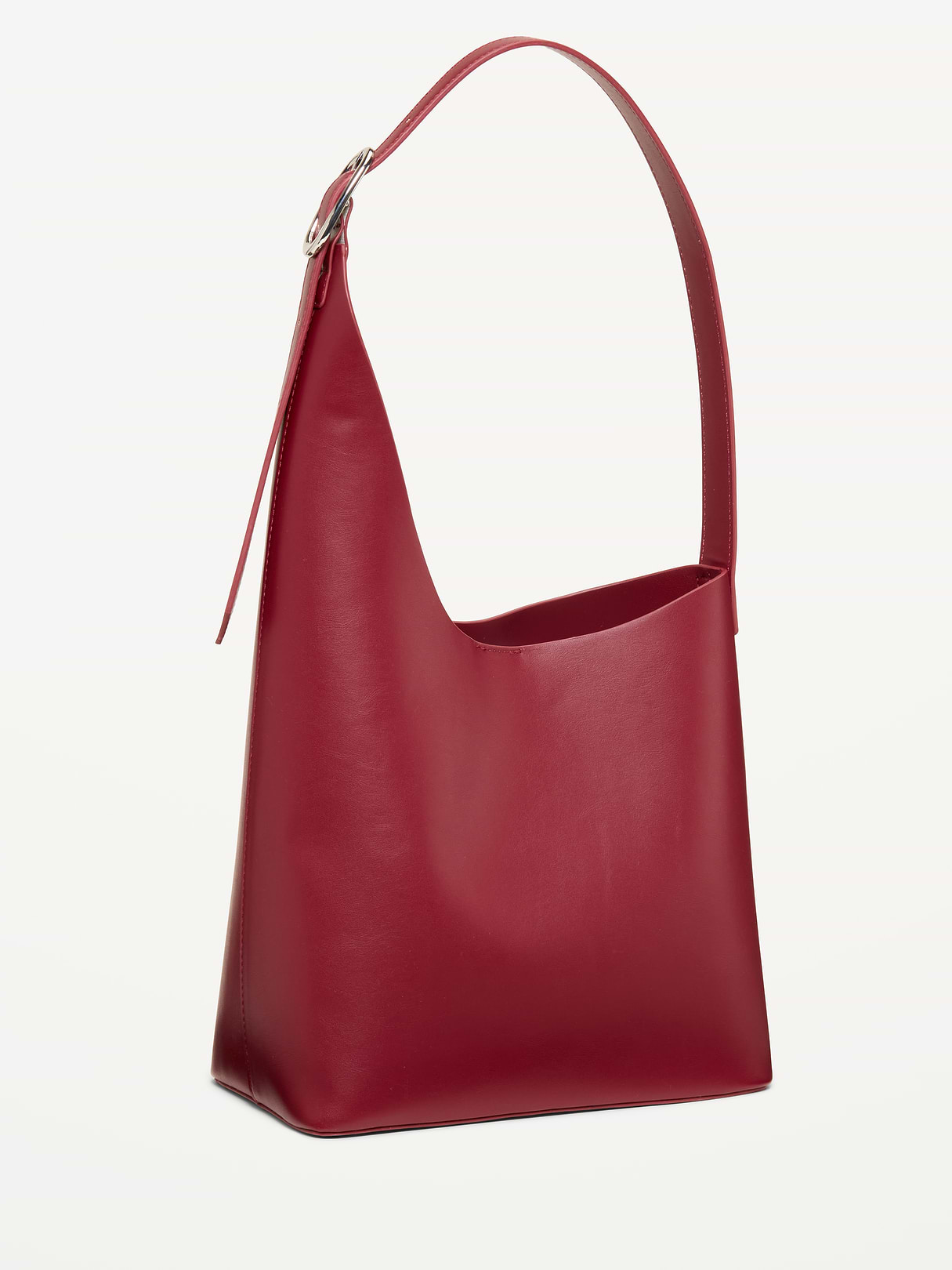 Asymmetrical Structured Tote Bag - Red Clover