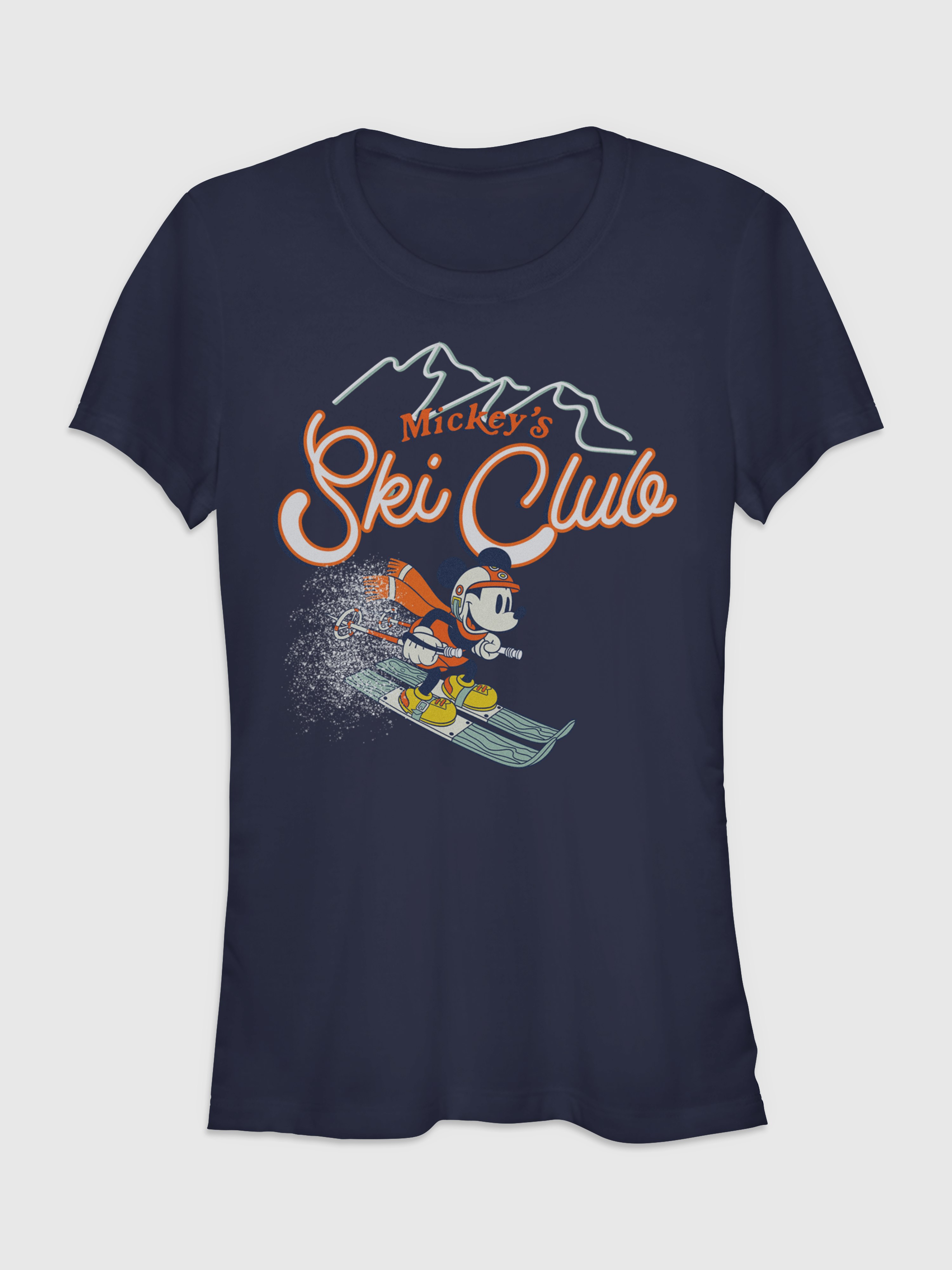 Disney Mickeys Ski Club Graphic T-Shirt - Navy