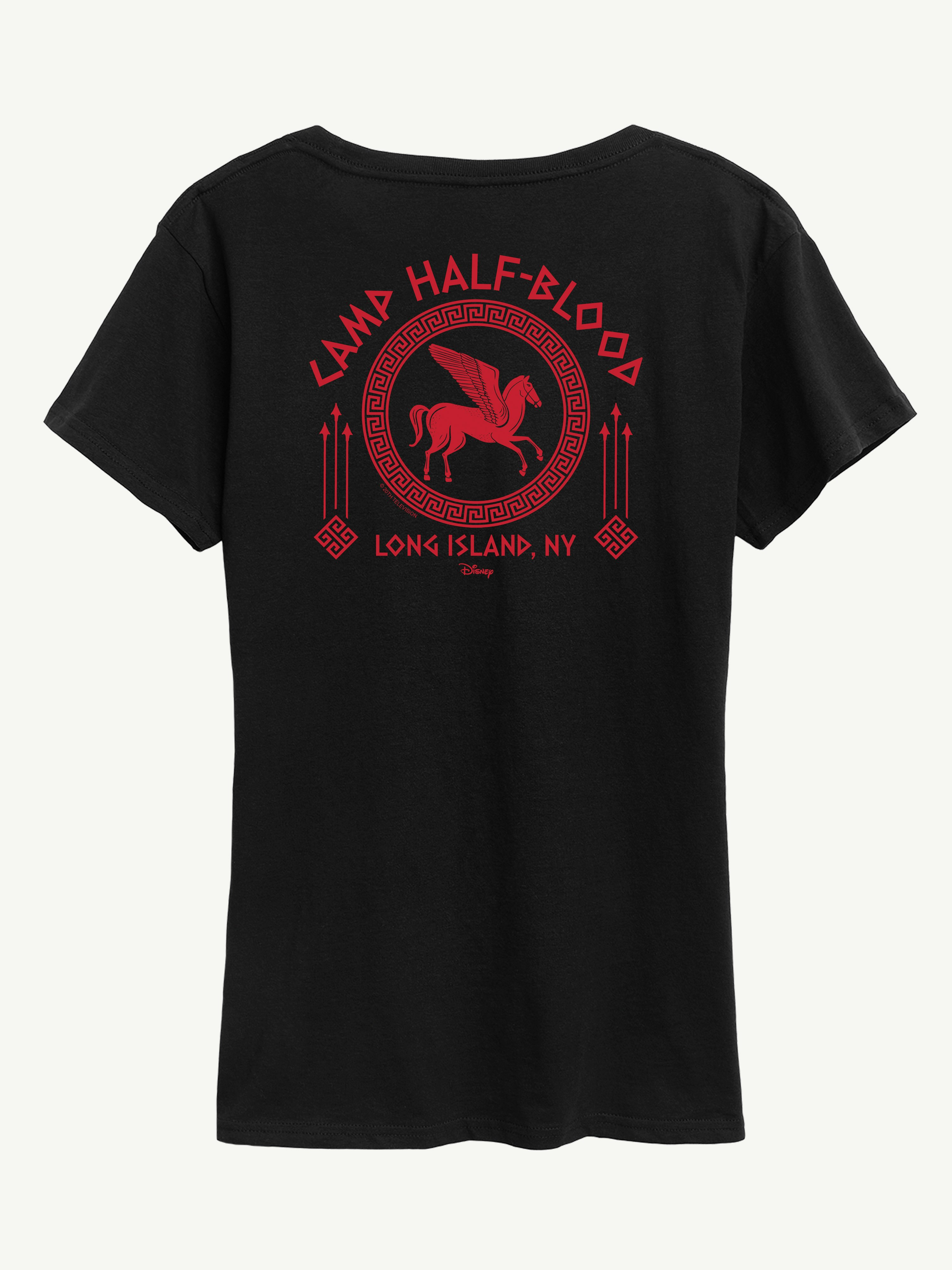 Percy Jackson Camp Half Blood Fitted Short Sleeve Graphic Tee - Black