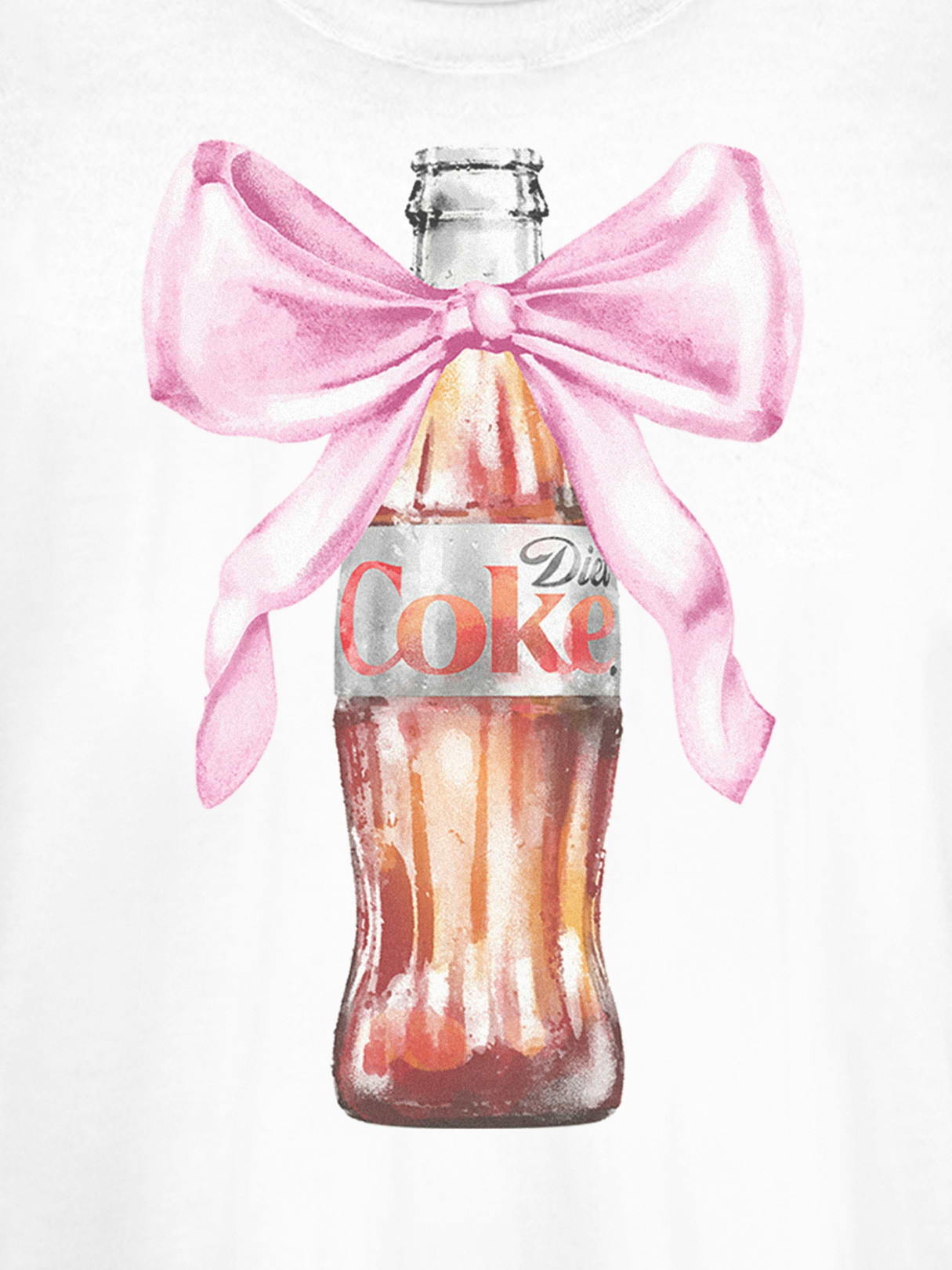 Coca-Cola Bow Bottle Graphic T-Shirt - White