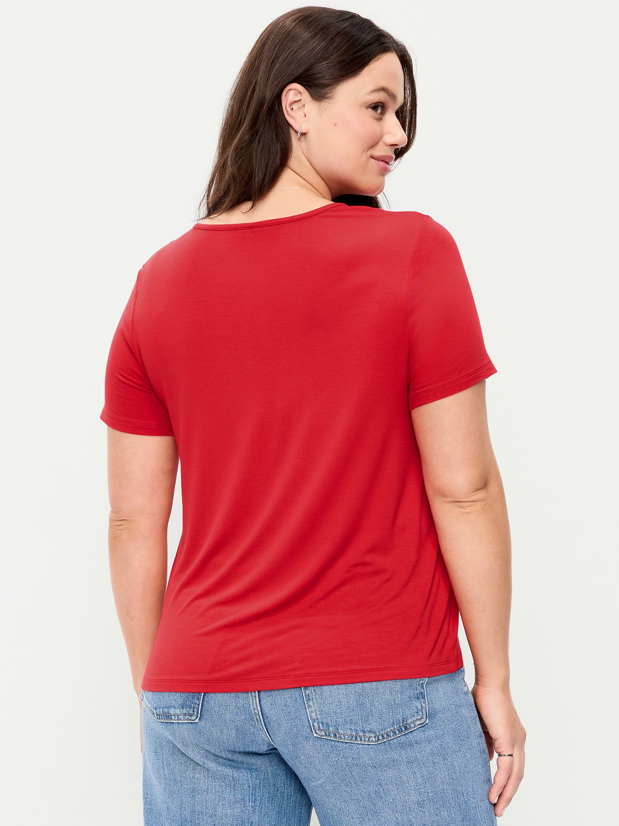 Luxe Slub-Knit T-Shirt - Amaryllis