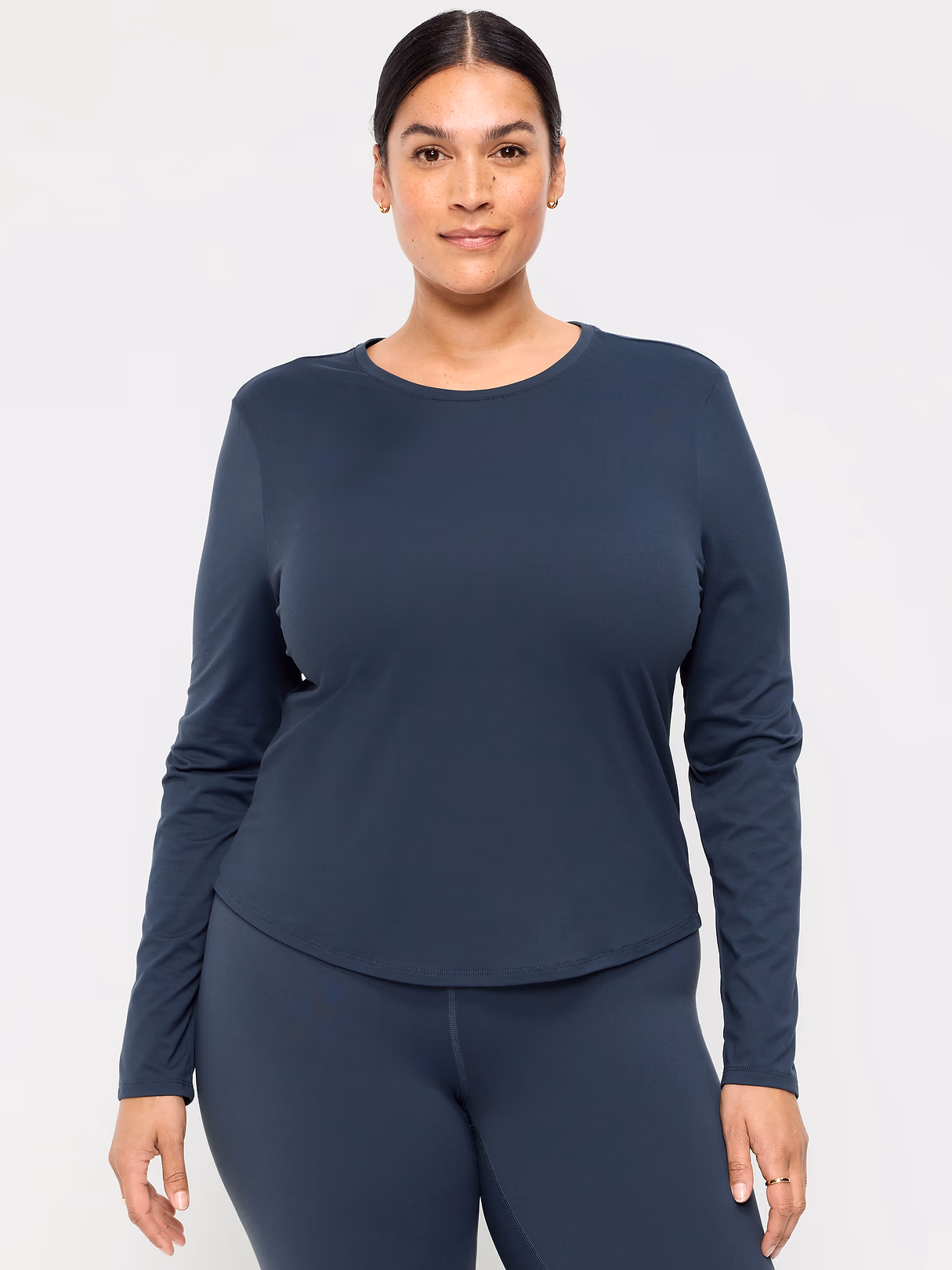 StudioSmooth Long-Sleeve Base Layer Top - Dusk Navy