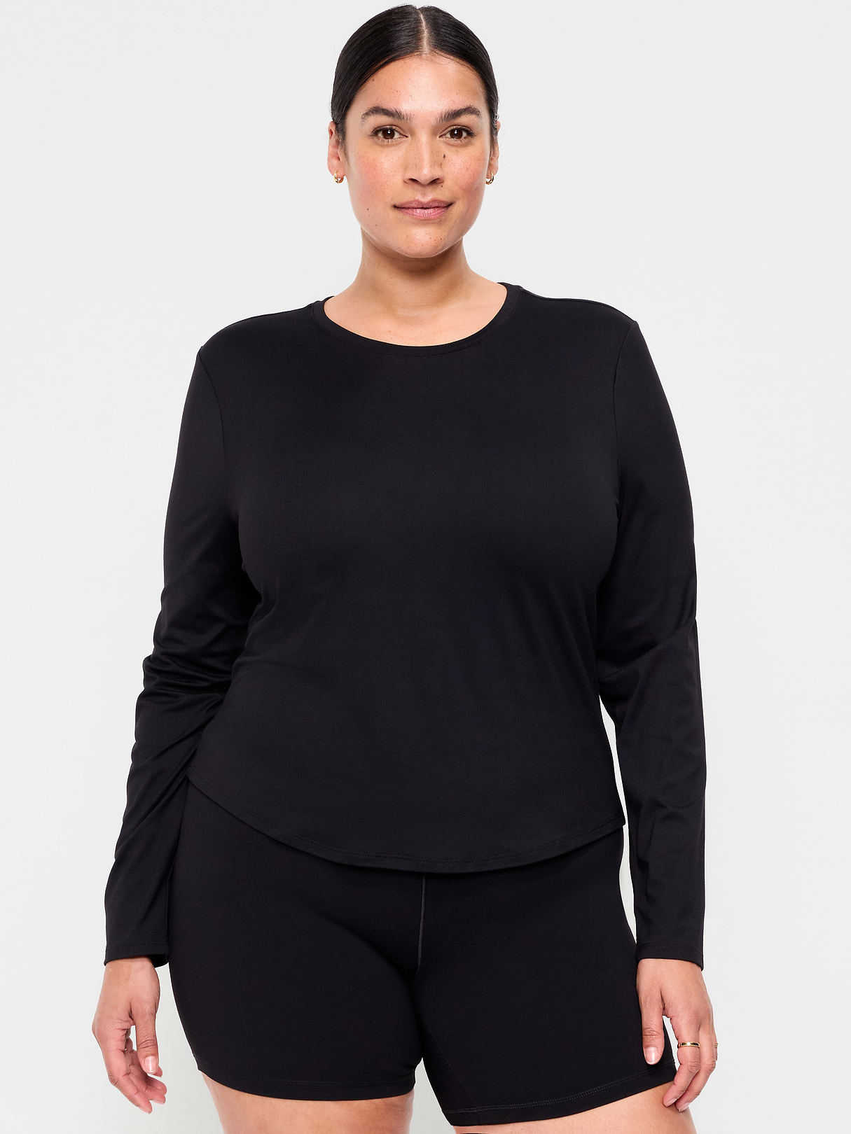 StudioSmooth Long-Sleeve Base Layer Top - Black Jack