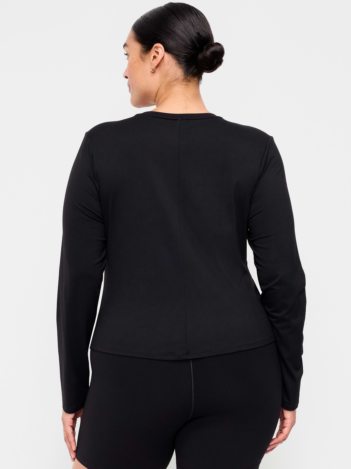 StudioSmooth Long-Sleeve Base Layer Top - Black Jack