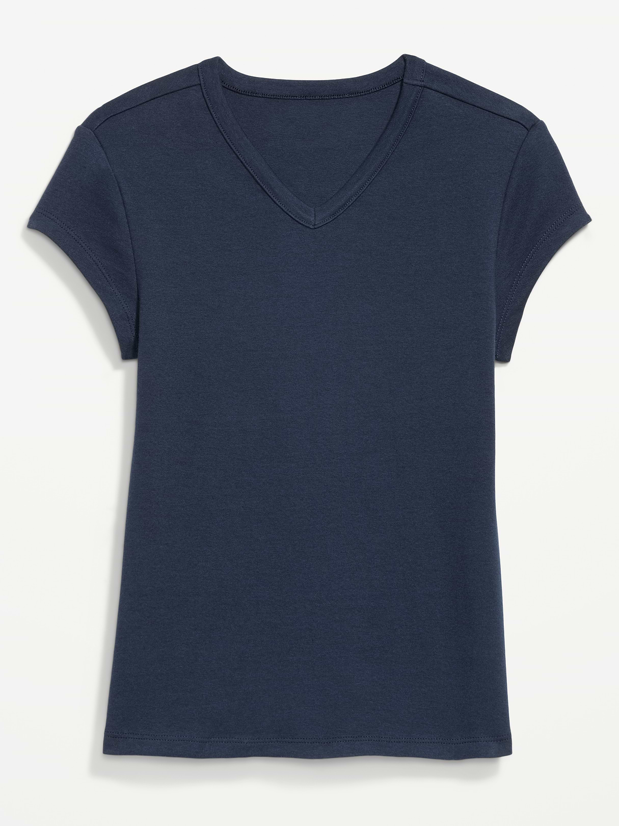 Snug High V-Neck T-Shirt - In the Navy