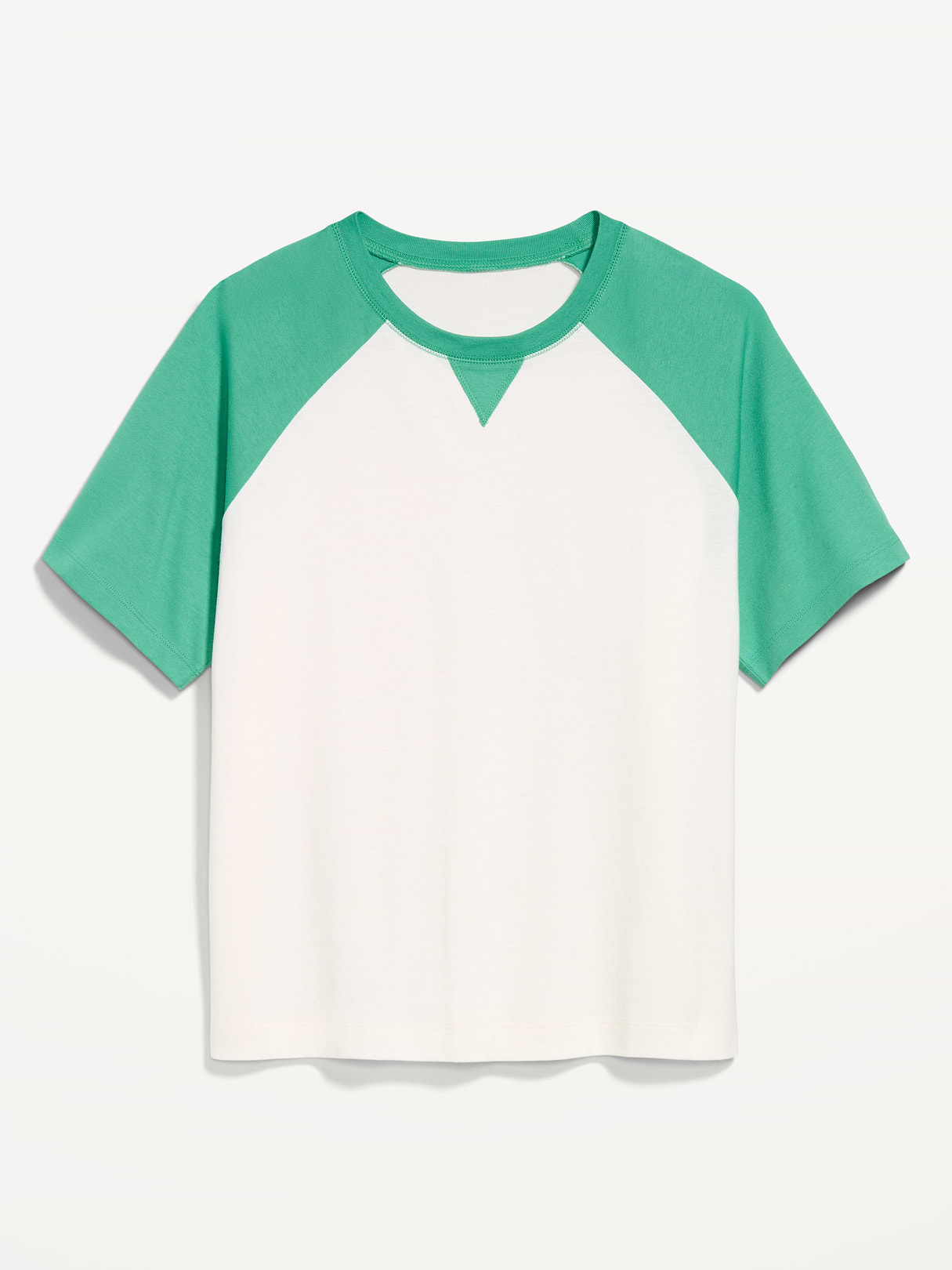 Vintage Crew-Neck Raglan T-Shirt - Chrysolite