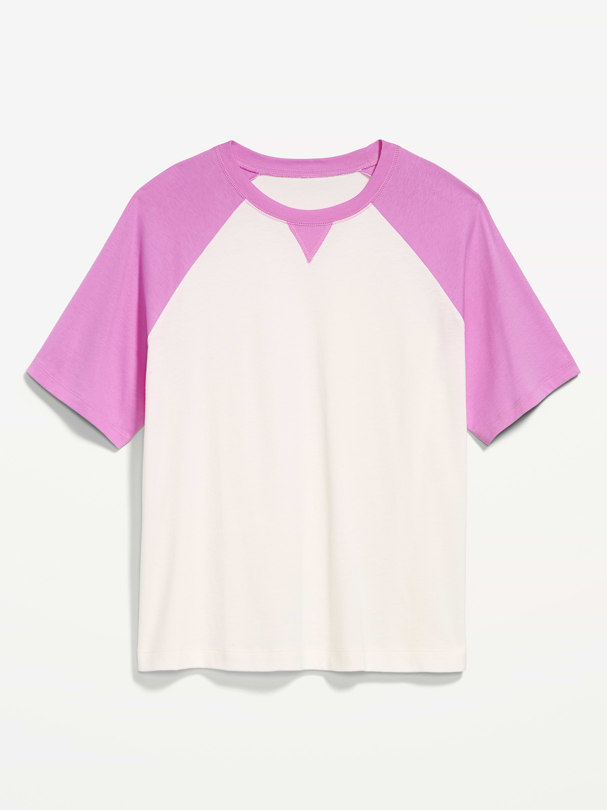 Vintage Crew-Neck Raglan T-Shirt - Rock Rose