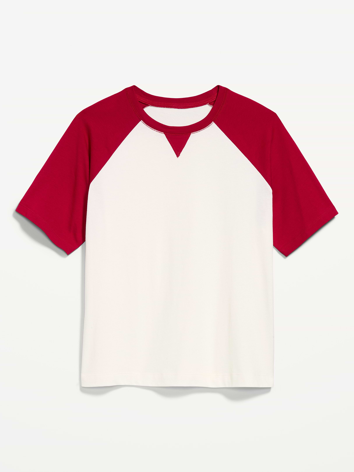 Vintage Crew-Neck Raglan T-Shirt - Annatto