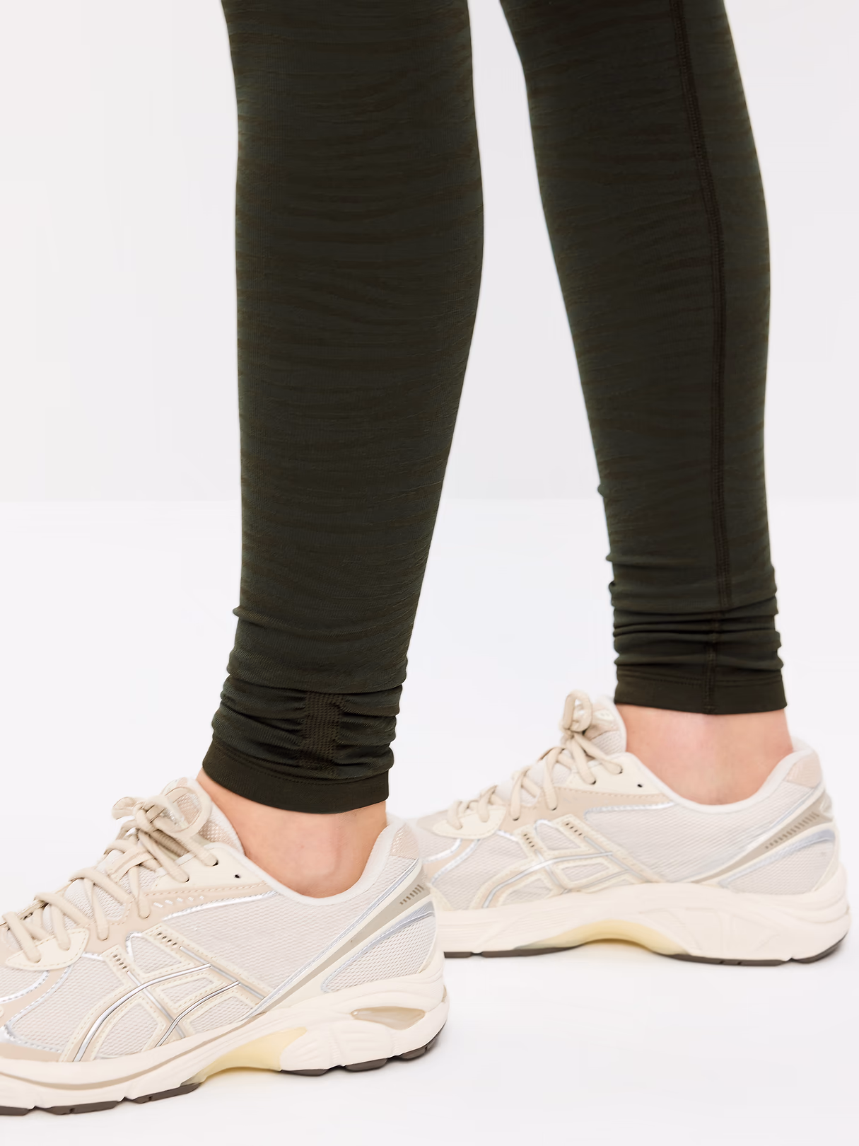 High-Waisted Seamless Jacquard Leggings - Ancient Forest