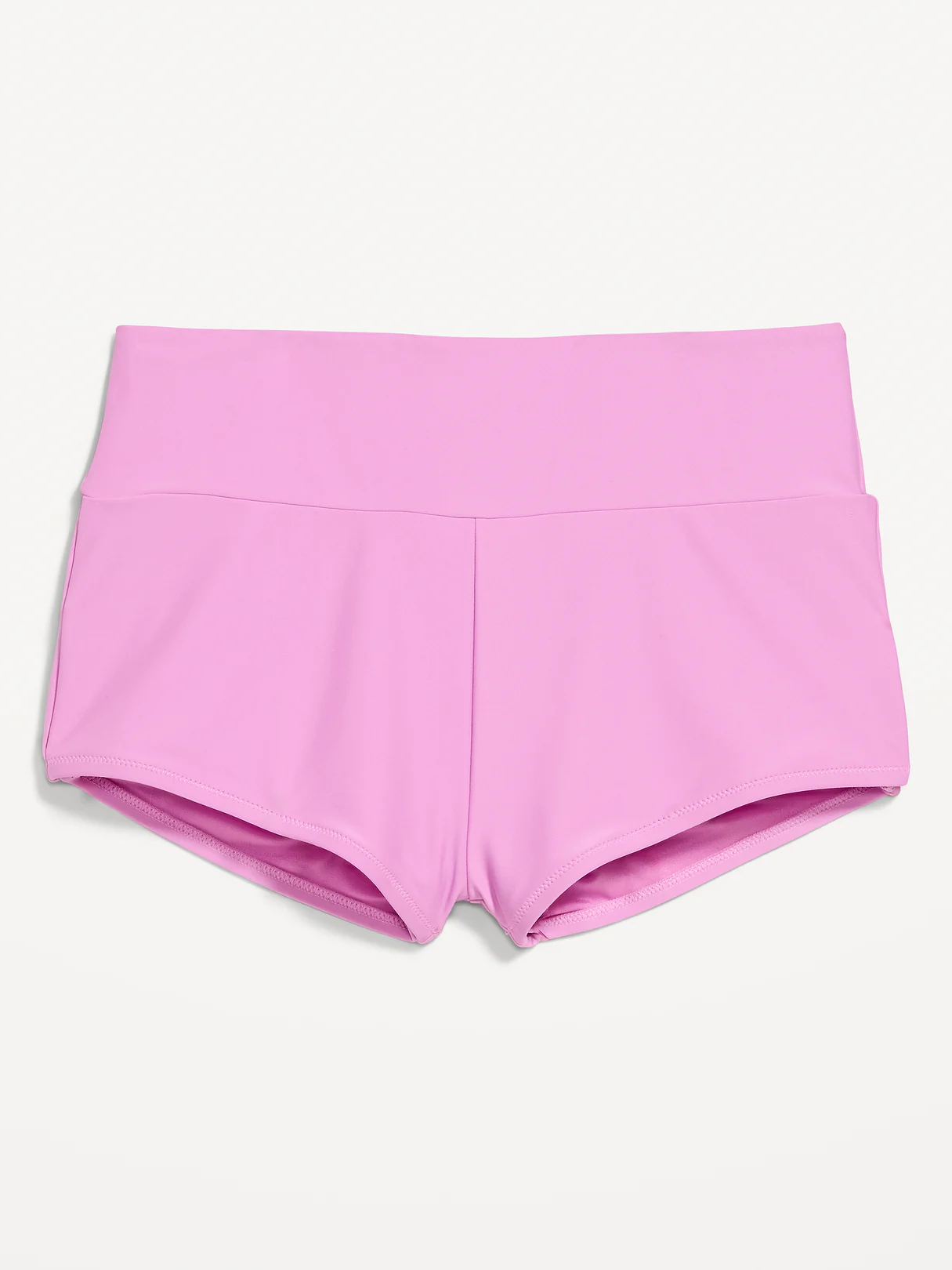 High-Waisted Retro Swim Bottoms - Rock Rose