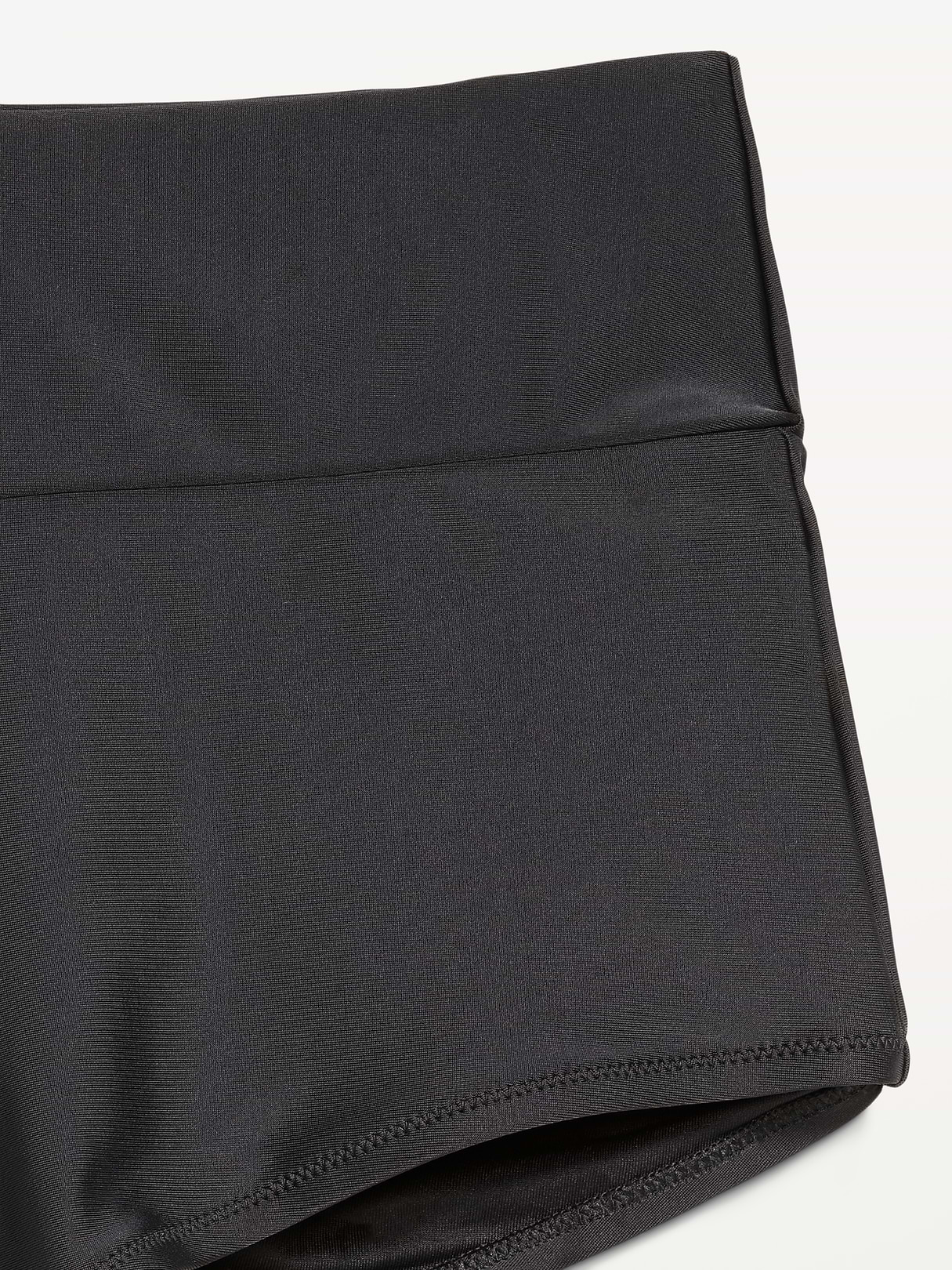 High-Waisted Retro Swim Bottoms - Black Jack