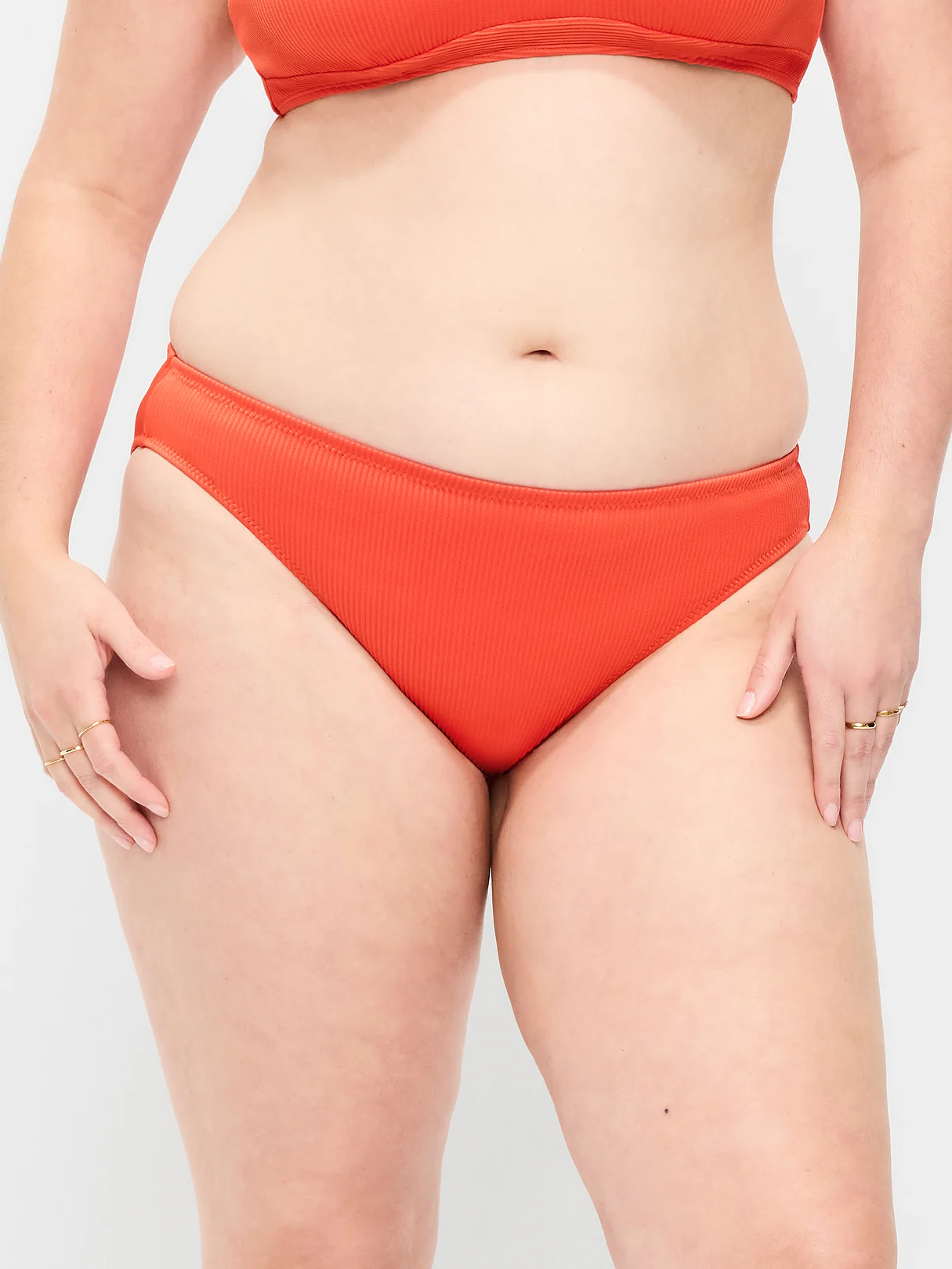 Mid-Rise Bikini Swim Bottoms - Ornament Orange