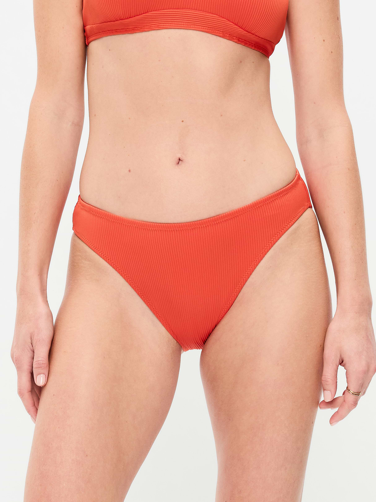 Mid-Rise Bikini Swim Bottoms - Ornament Orange