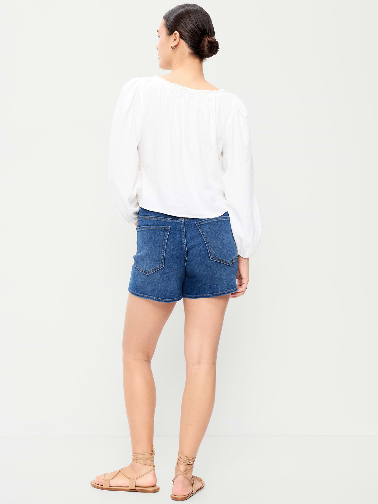 High-Waisted Wow Jean Shorts -- 4-inch inseam - New Moon