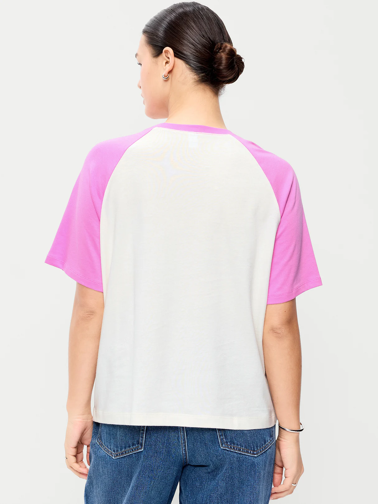 Vintage Crew-Neck Raglan T-Shirt - Rock Rose