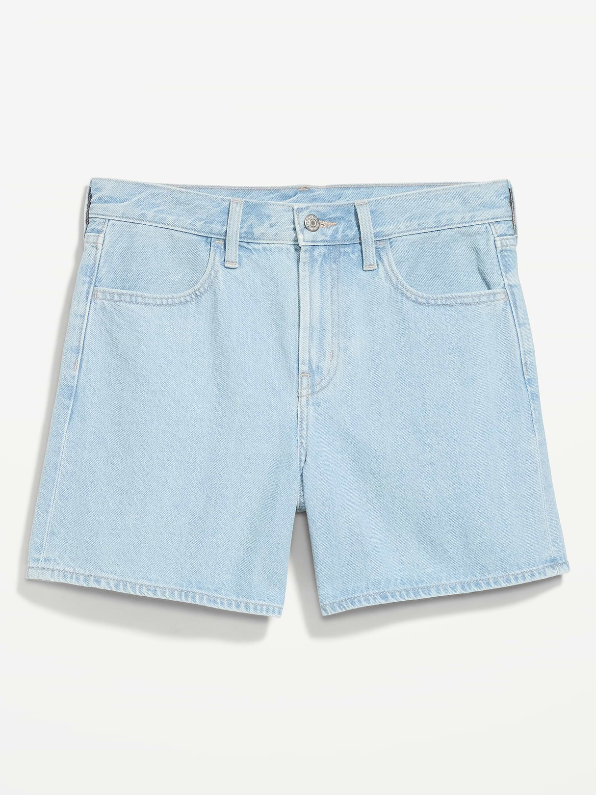High-Waisted Wow Baggy Jean Shorts -- 5-inch inseam - Adeera