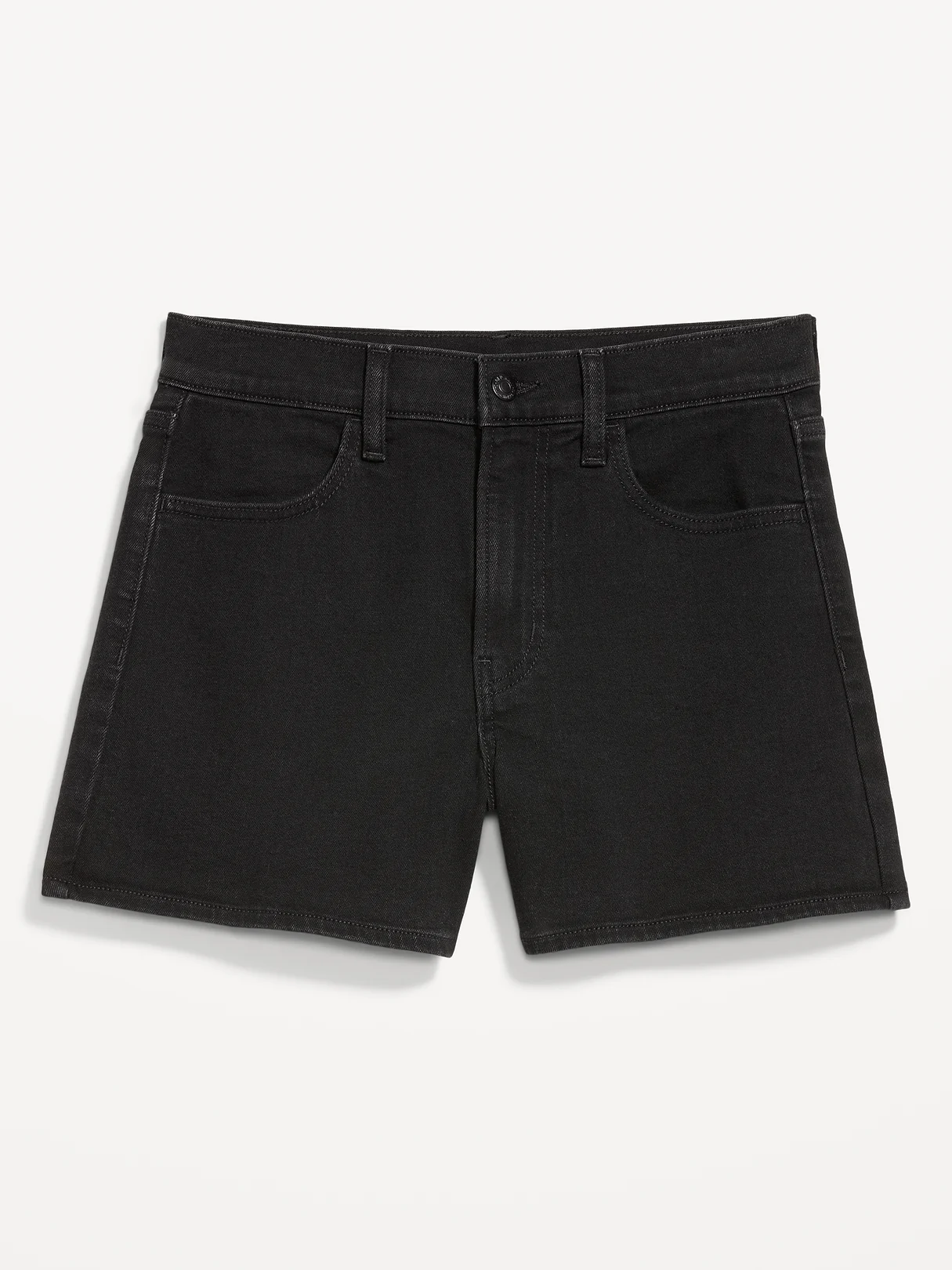 High-Waisted Wow Jean Shorts -- 4-inch inseam - Black Jack