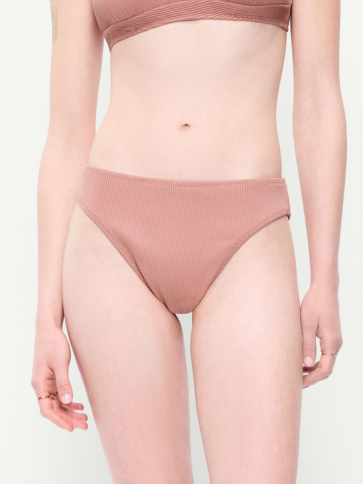 Mid-Rise Bikini Swim Bottoms - Dusty Birch