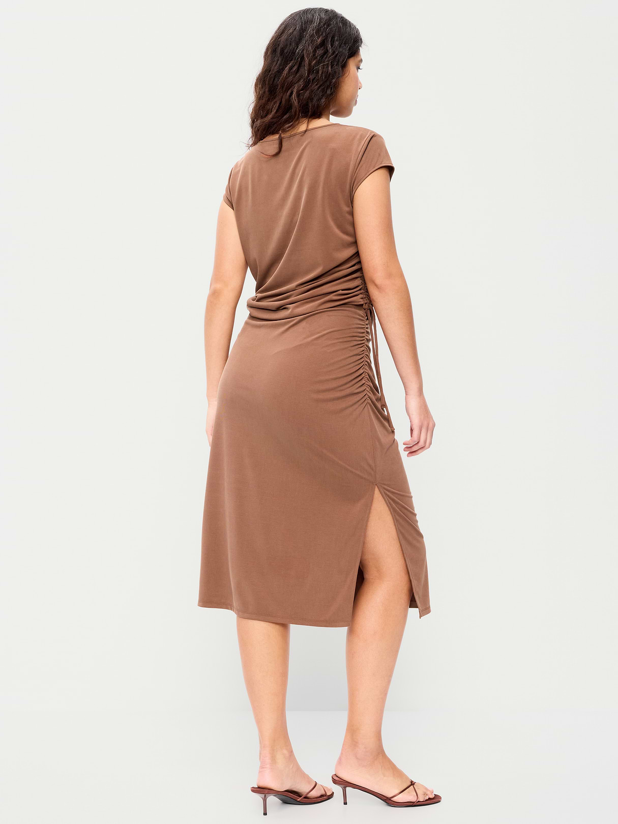 Ruched Midi Skirt - Coco de mer