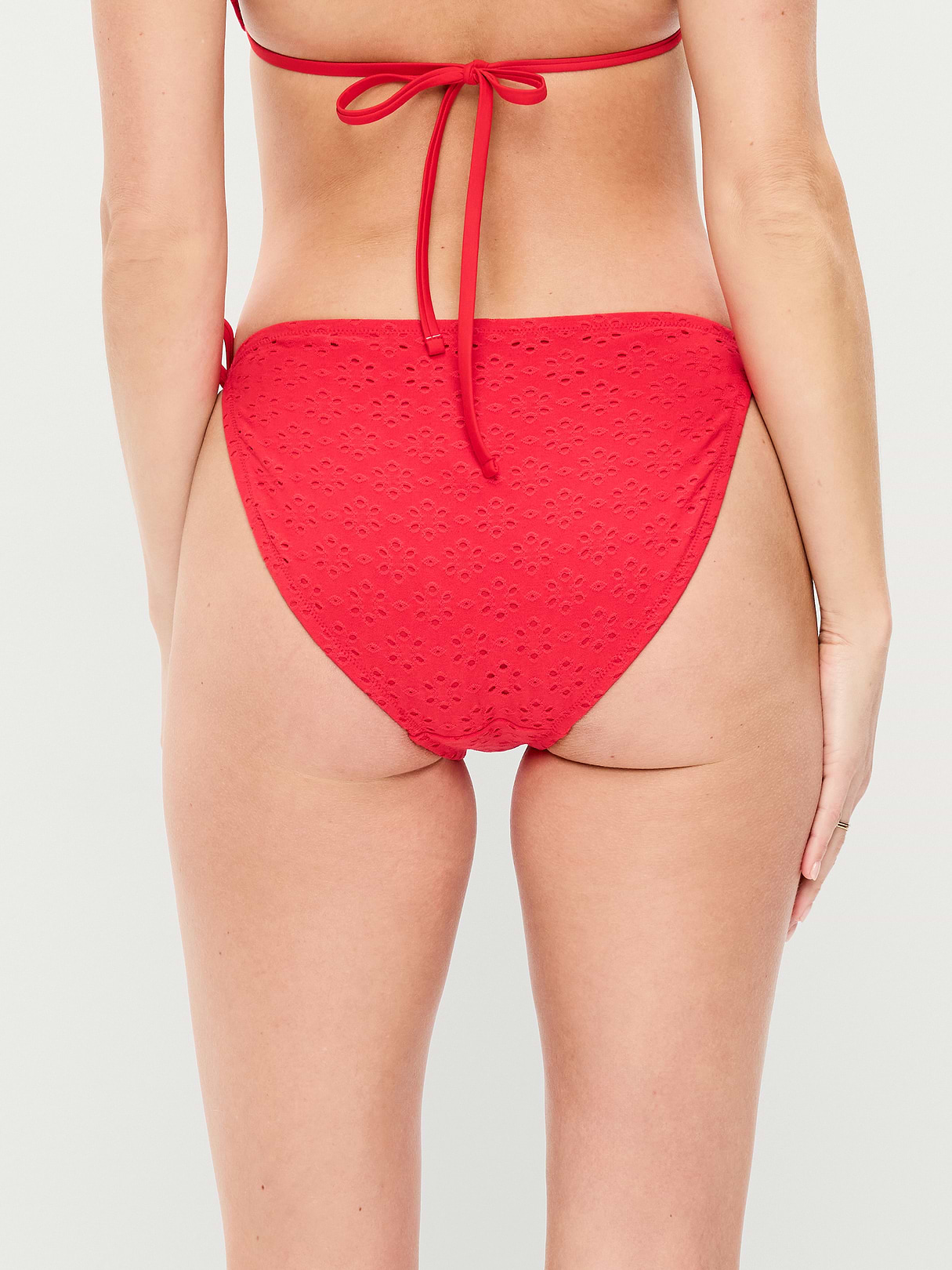 Eyelet String Bikini Swim Bottoms - Amaryllis