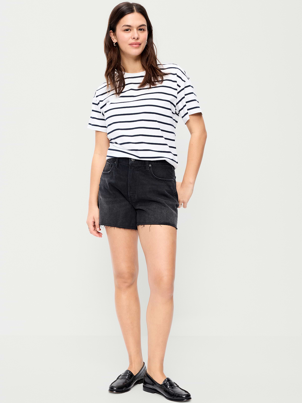 High-Waisted OG Jean Shorts -- 4-inch inseam - Panther