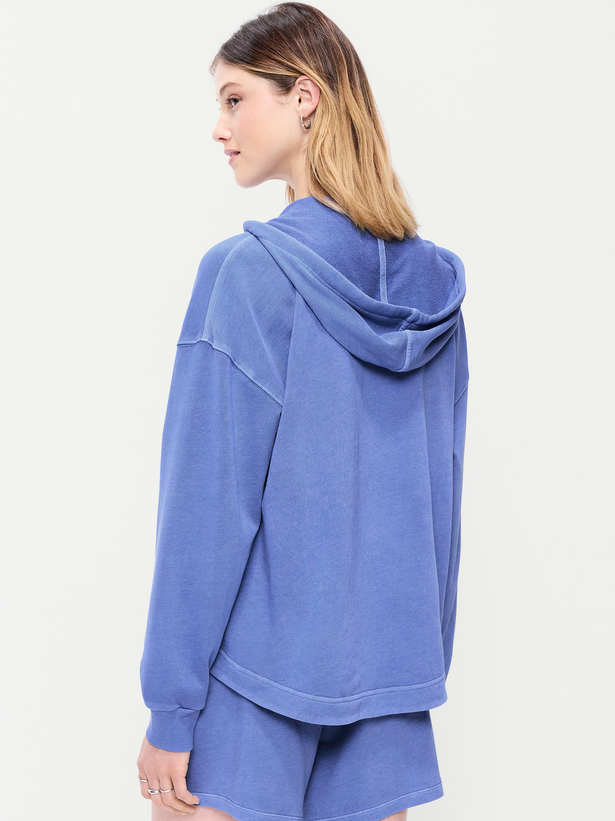 Oversized Tunic Beach Hoodie - Lobelia Blue
