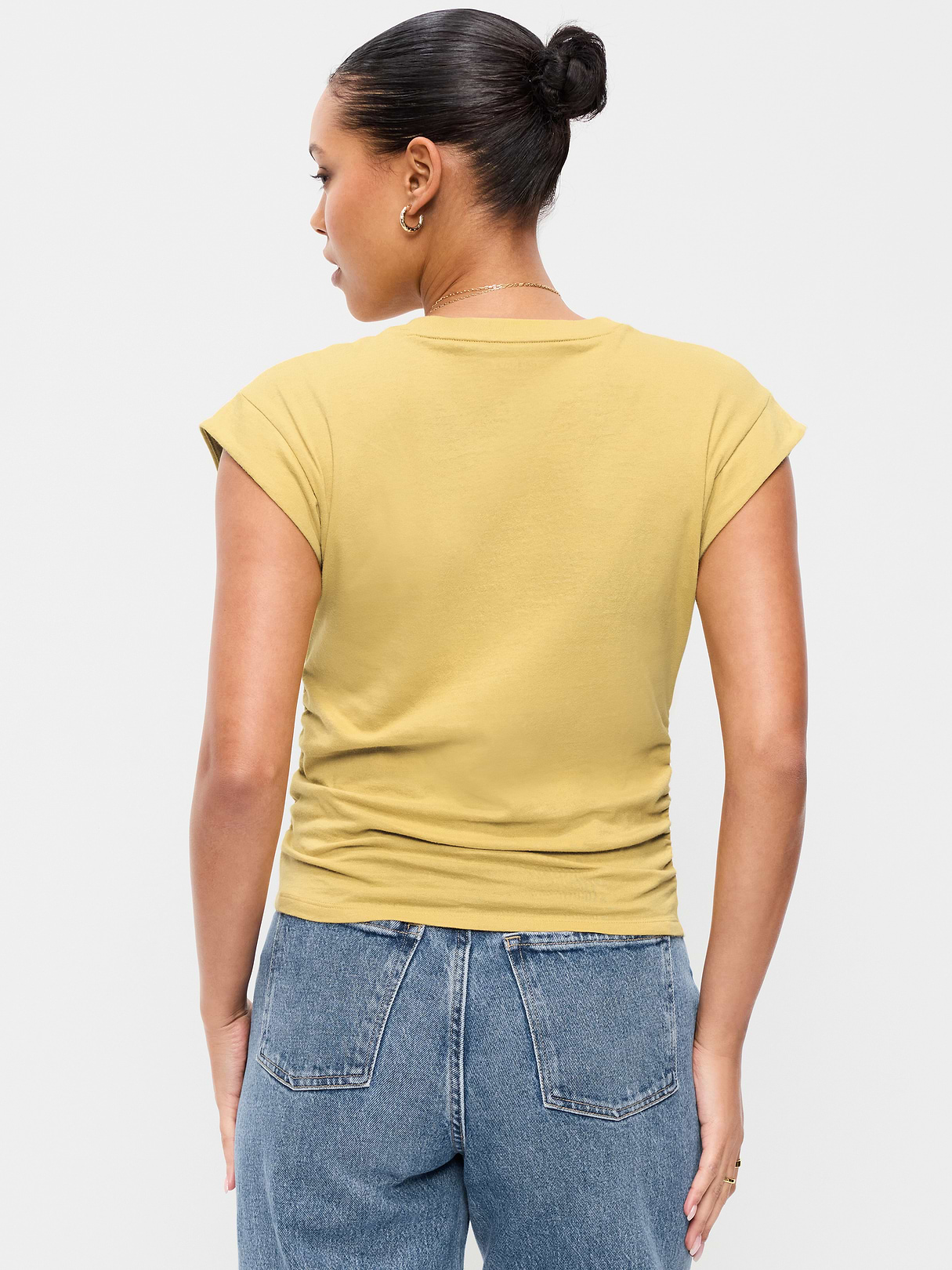 Cap-Sleeve Cinch-Waist Top - Sandstorm