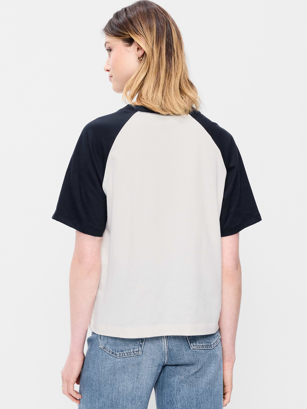 Vintage Crew-Neck Raglan T-Shirt - In the Navy