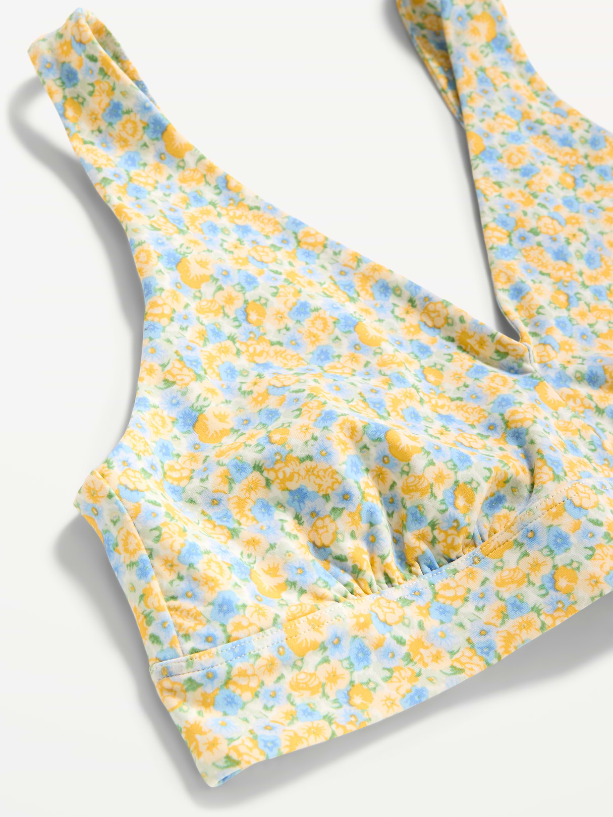 No-Show Bralette - Yellow Floral