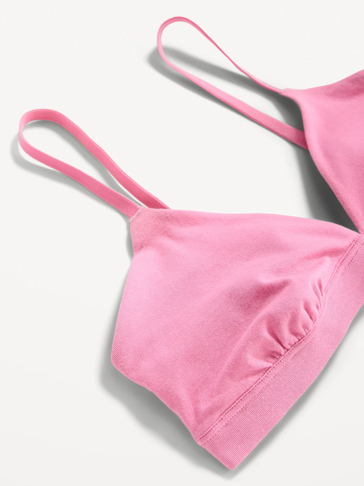 Everyday Cotton Triangle Bralette - Hydrangea Pink