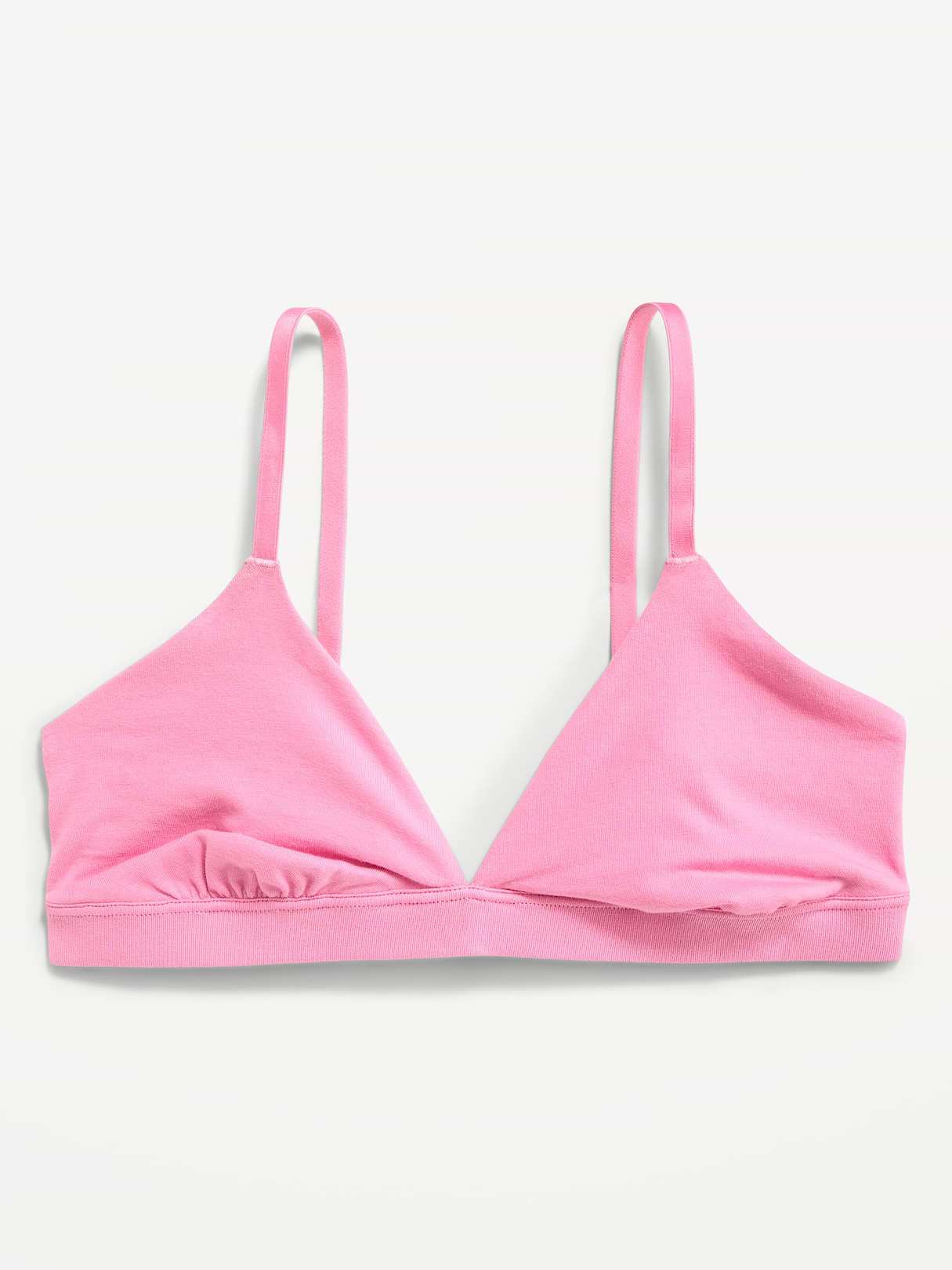 Everyday Cotton Triangle Bralette - Hydrangea Pink