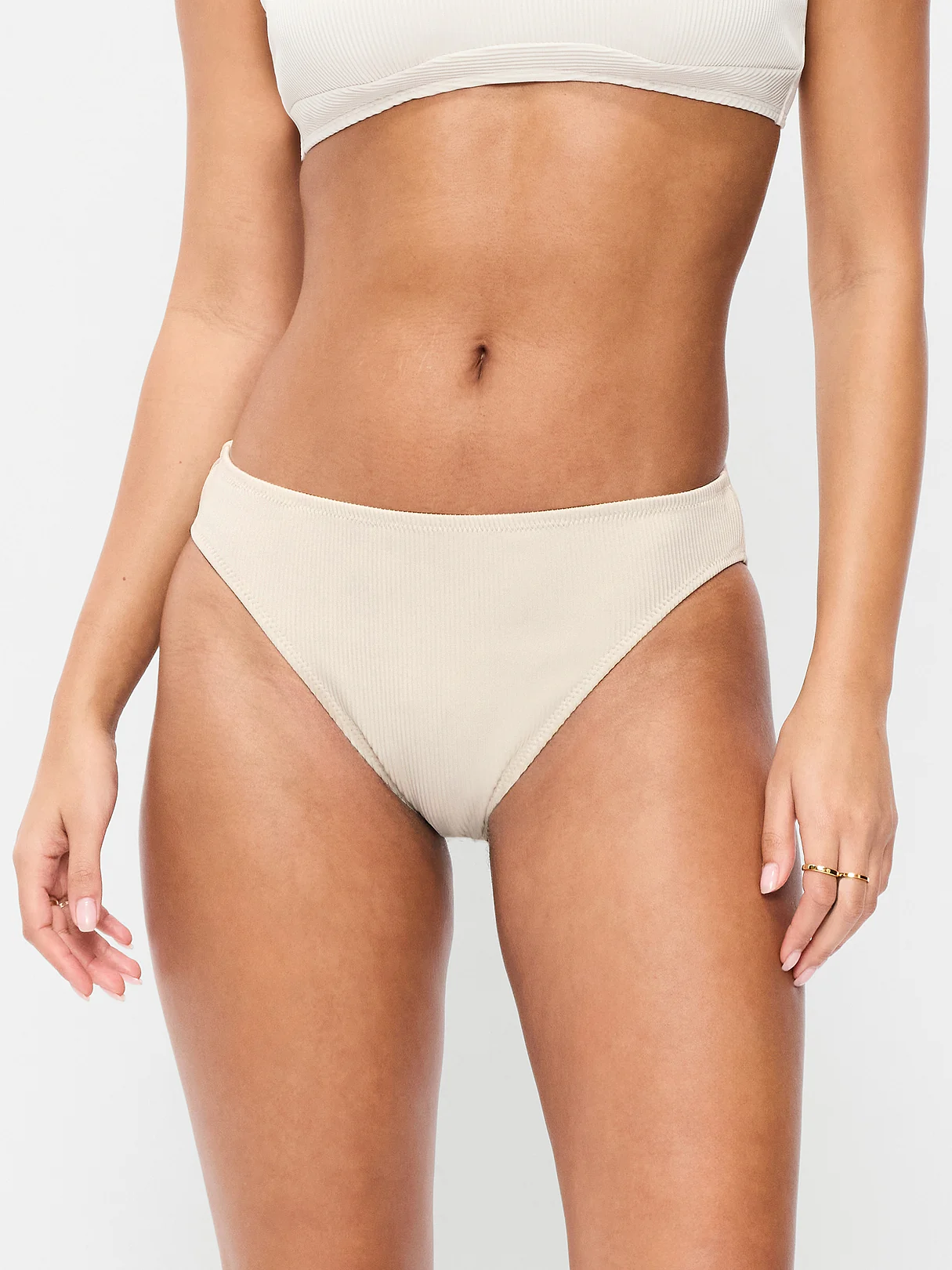 Mid-Rise Bikini Swim Bottoms - Wish Bone