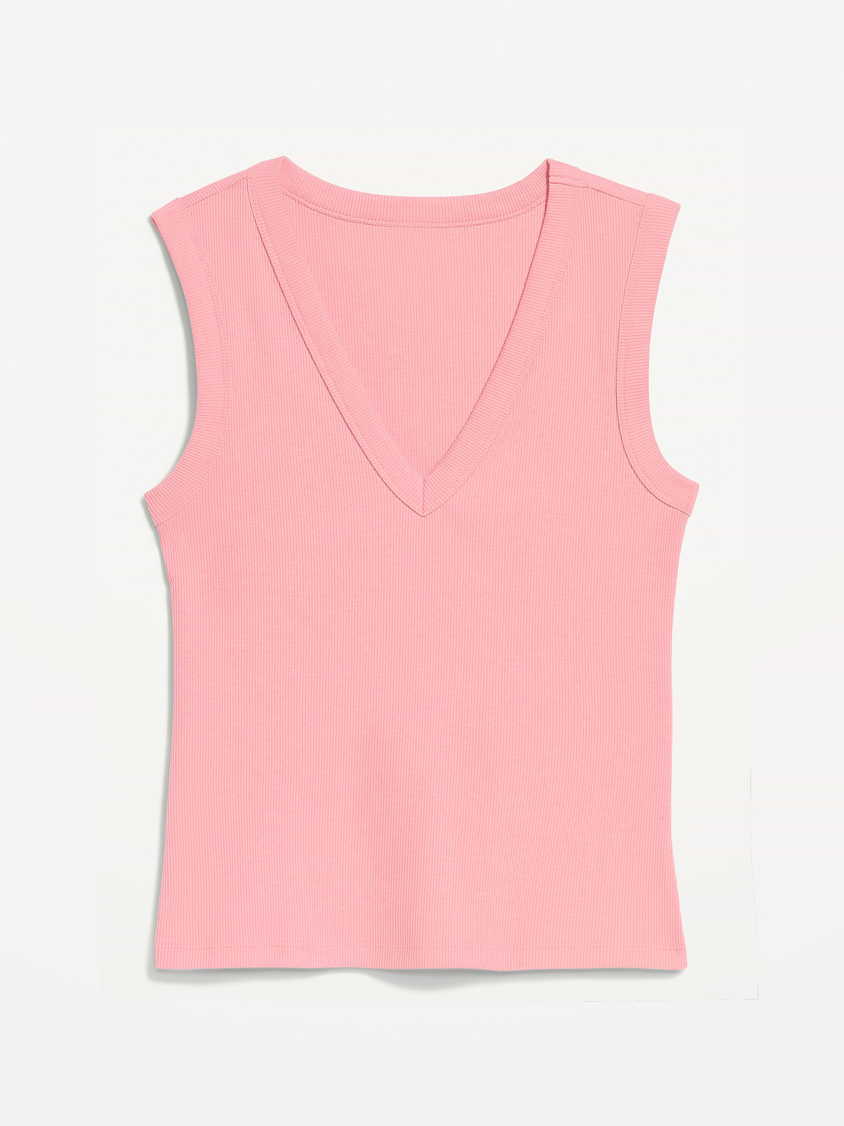 Snug Crop V-Neck Ribbed Tank Top - Gladiola