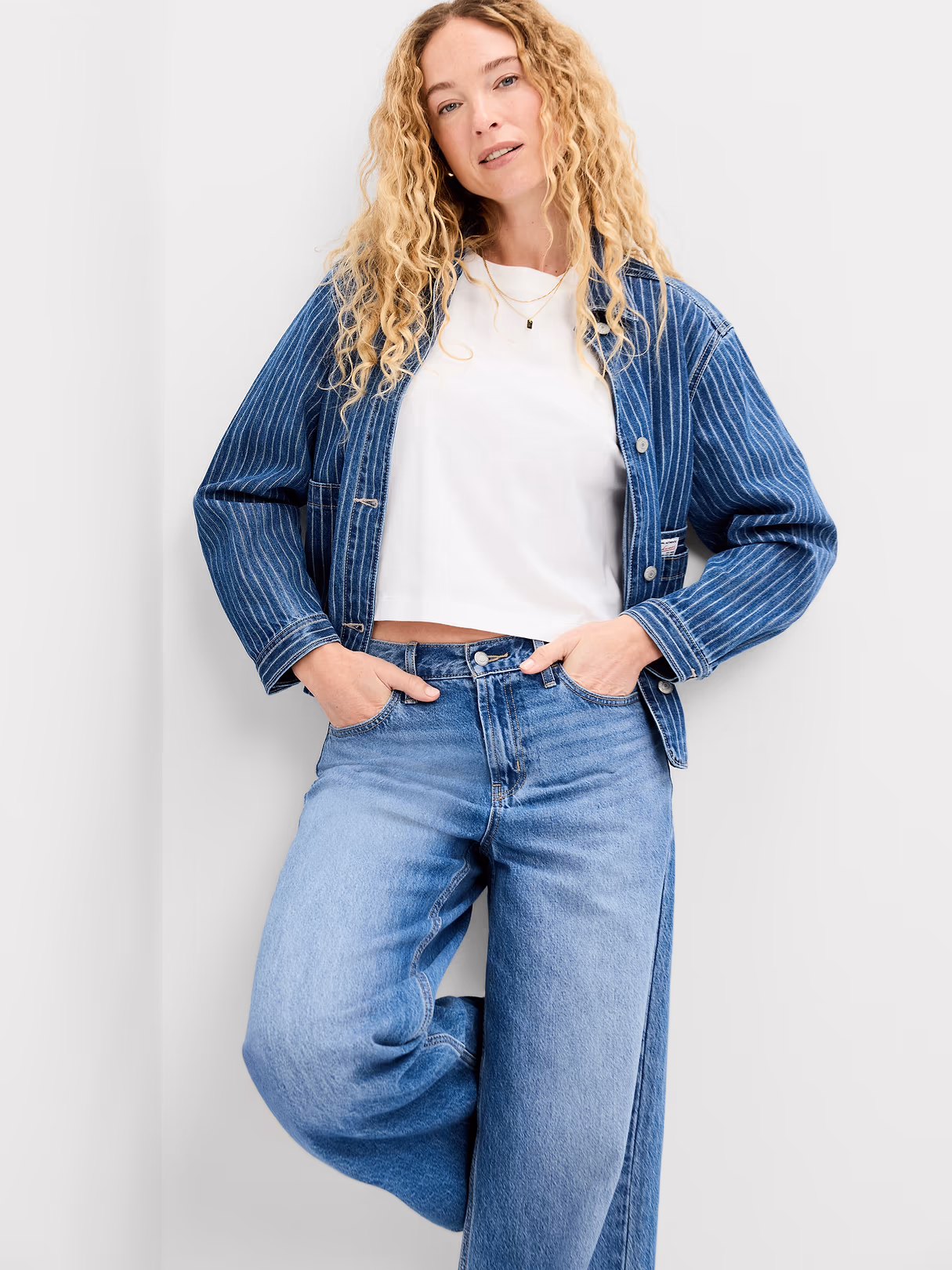 Vintage Crew-Neck Oversized Crop T-Shirt - Calla Lily White