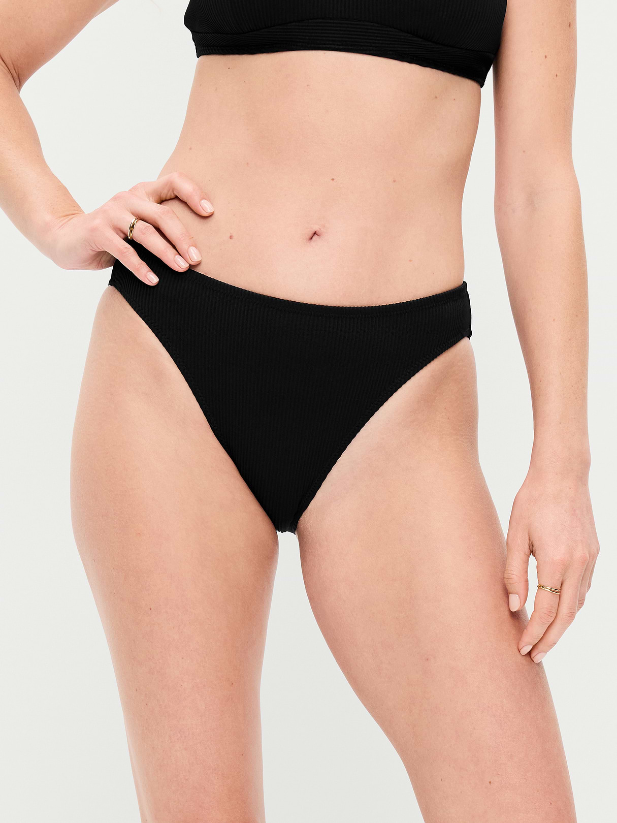 Mid-Rise Bikini Swim Bottoms - Black Jack