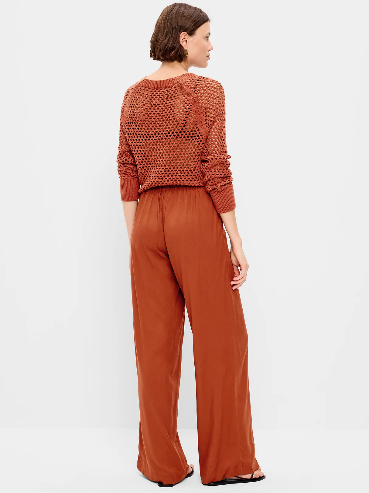 High-Waisted Playa Wide-Leg Pants - Russet Moon