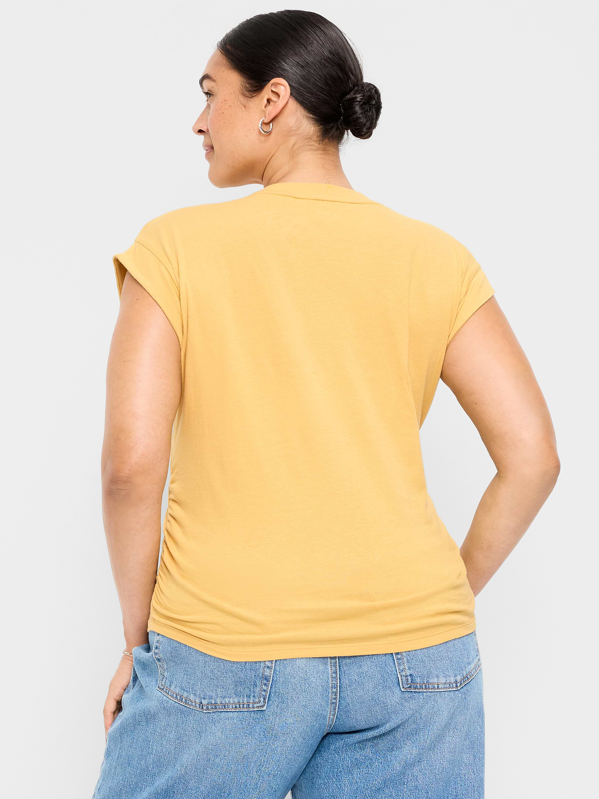 Cap-Sleeve Cinch-Waist Top - Sandstorm