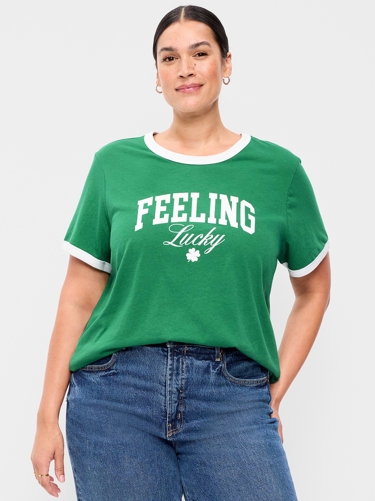 EveryWear Crew-Neck Graphic T-Shirt - Green Mangrove