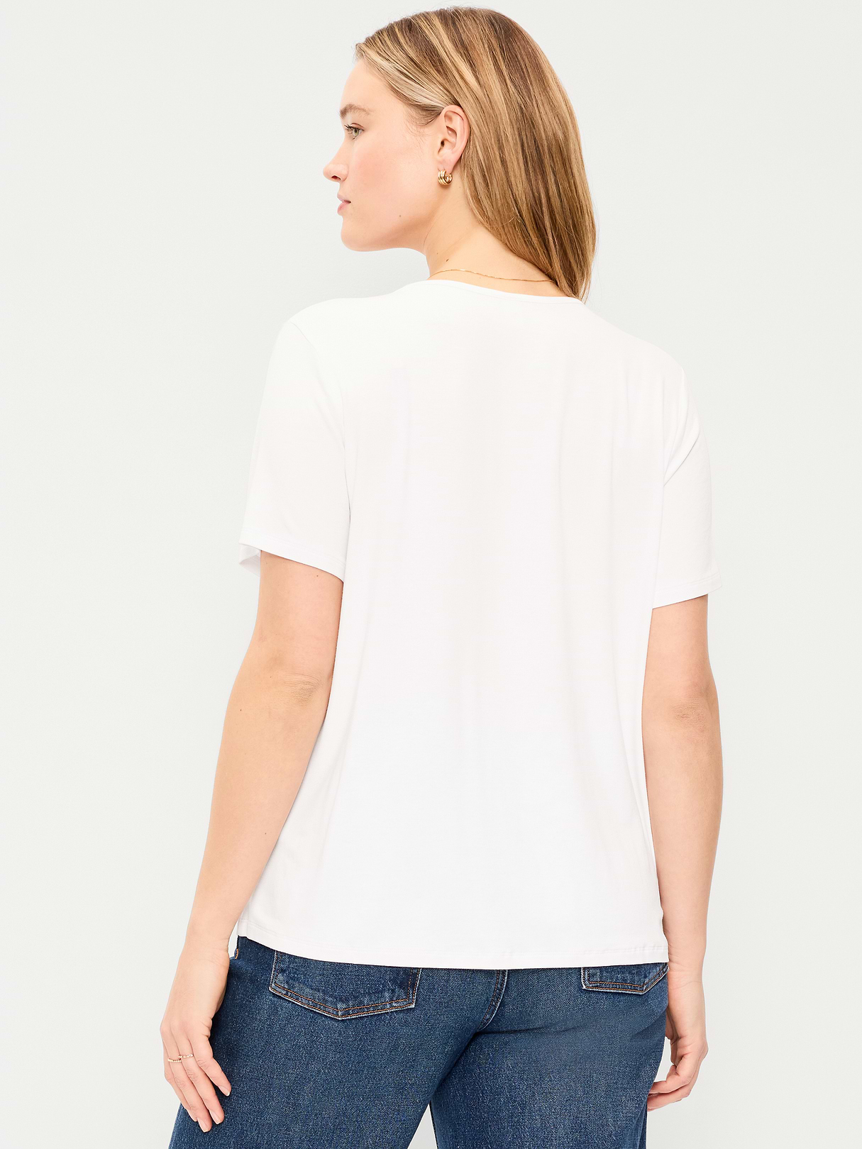 Luxe Slub-Knit T-Shirt - Calla Lilies