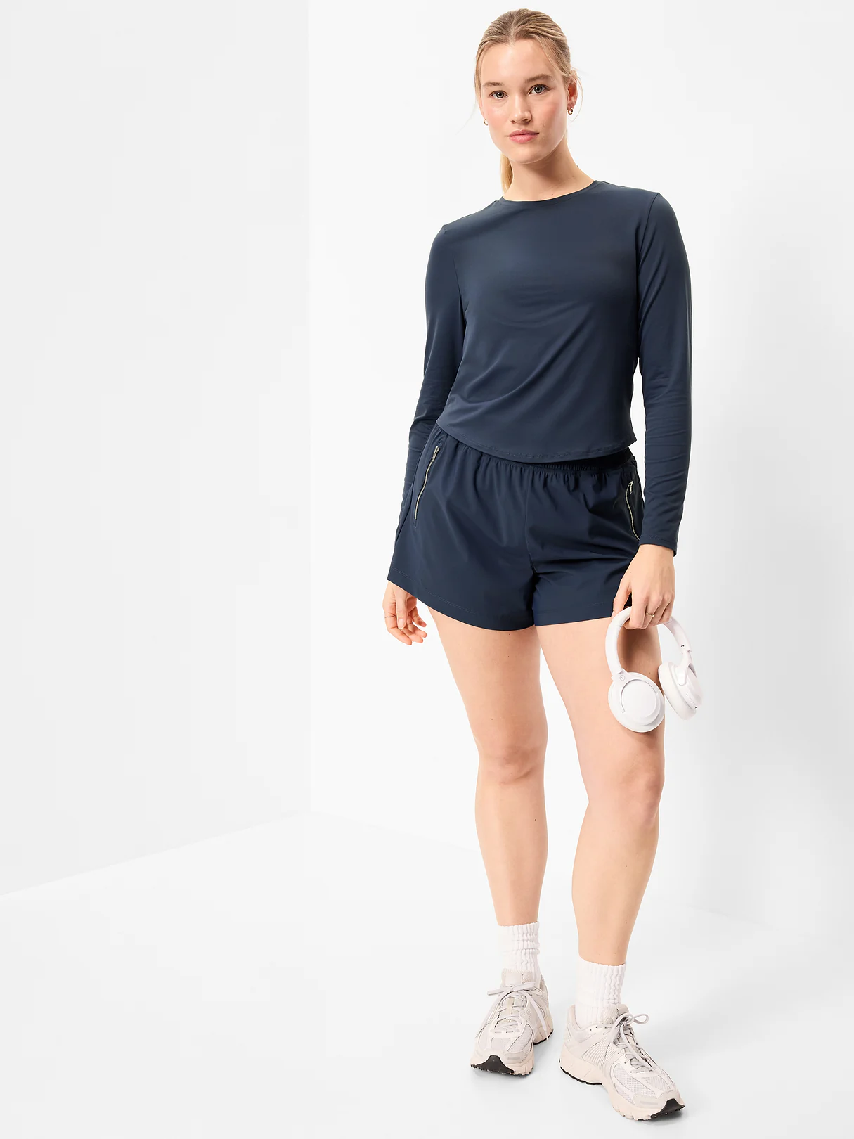 StudioSmooth Long-Sleeve Base Layer Top - Dusk Navy