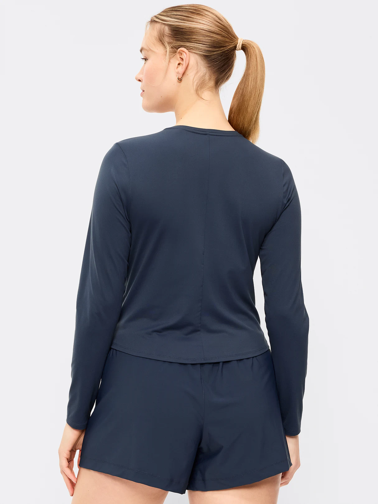 StudioSmooth Long-Sleeve Base Layer Top - Dusk Navy