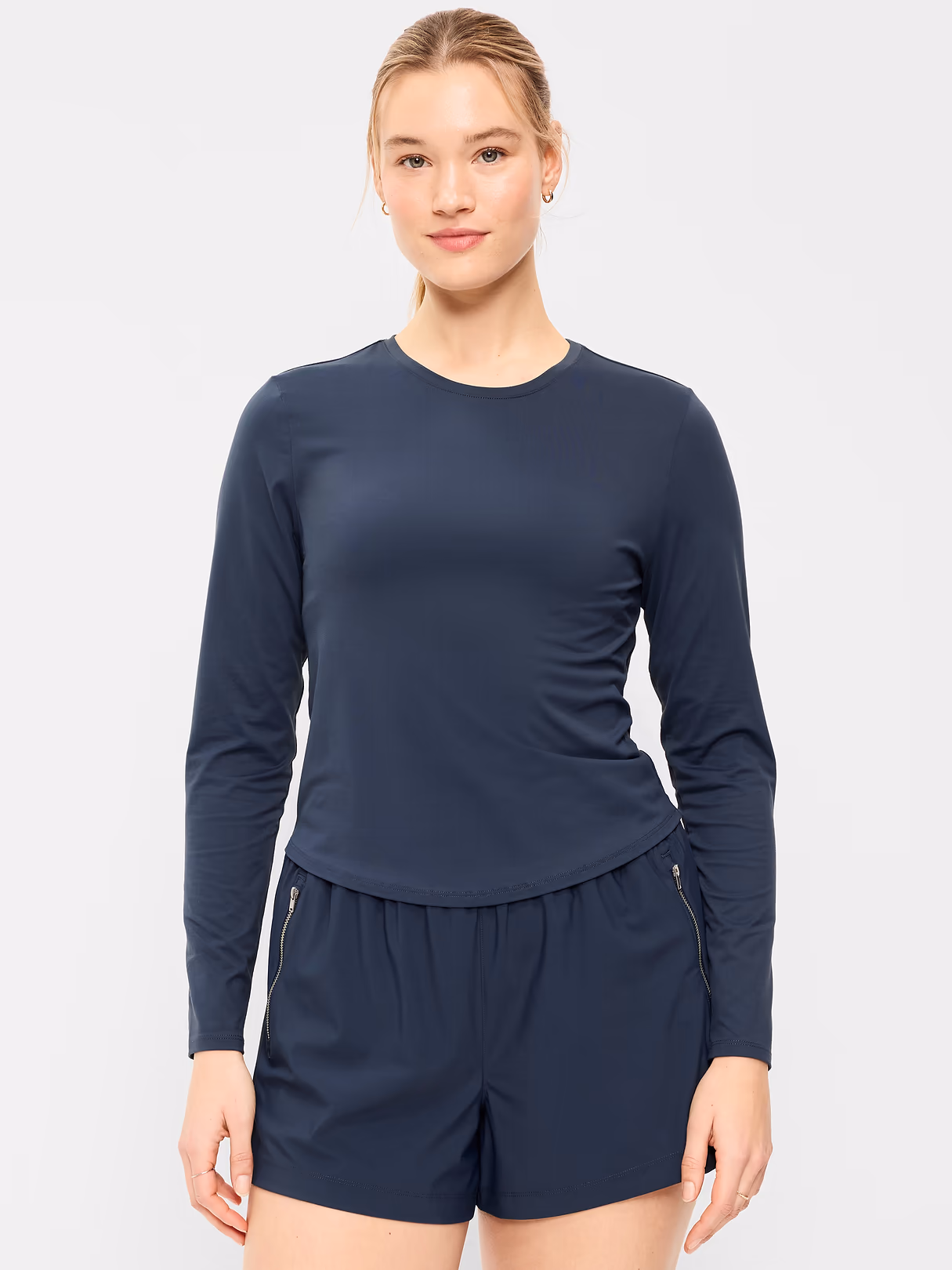 StudioSmooth Long-Sleeve Base Layer Top - Dusk Navy