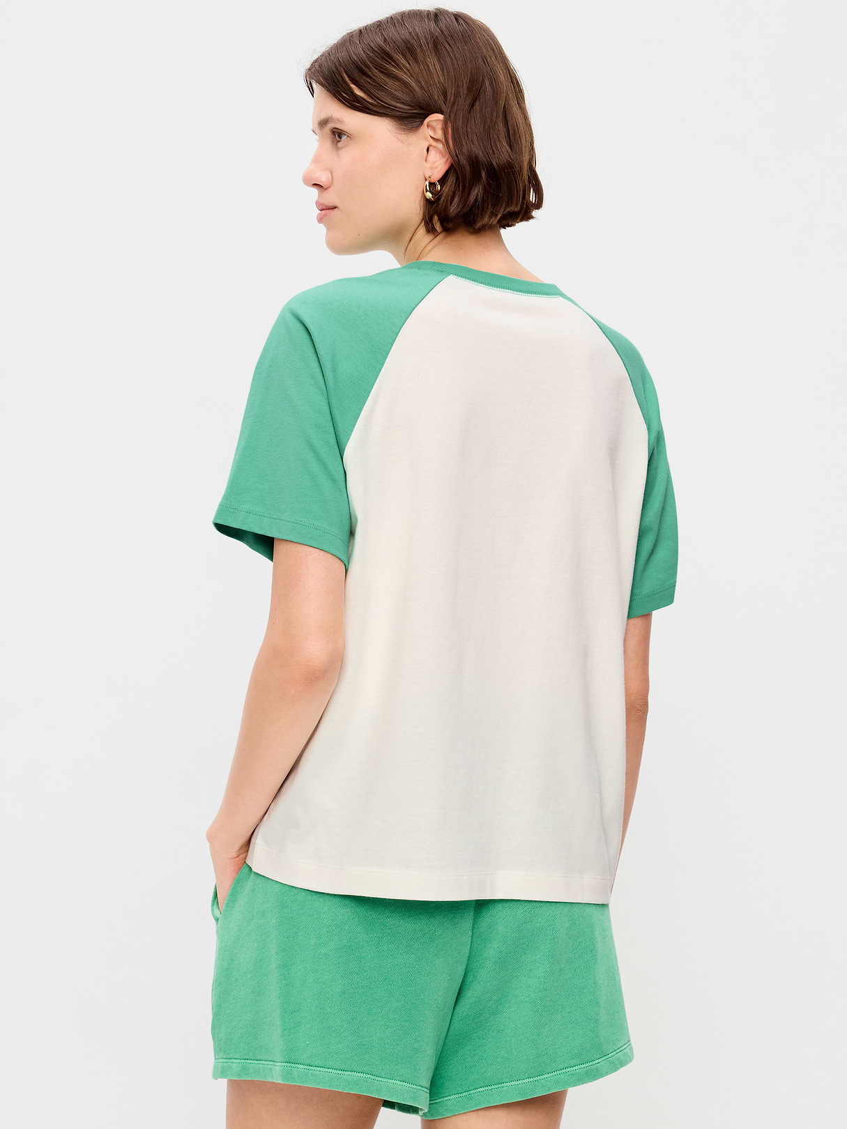 Vintage Crew-Neck Raglan T-Shirt - Chrysolite
