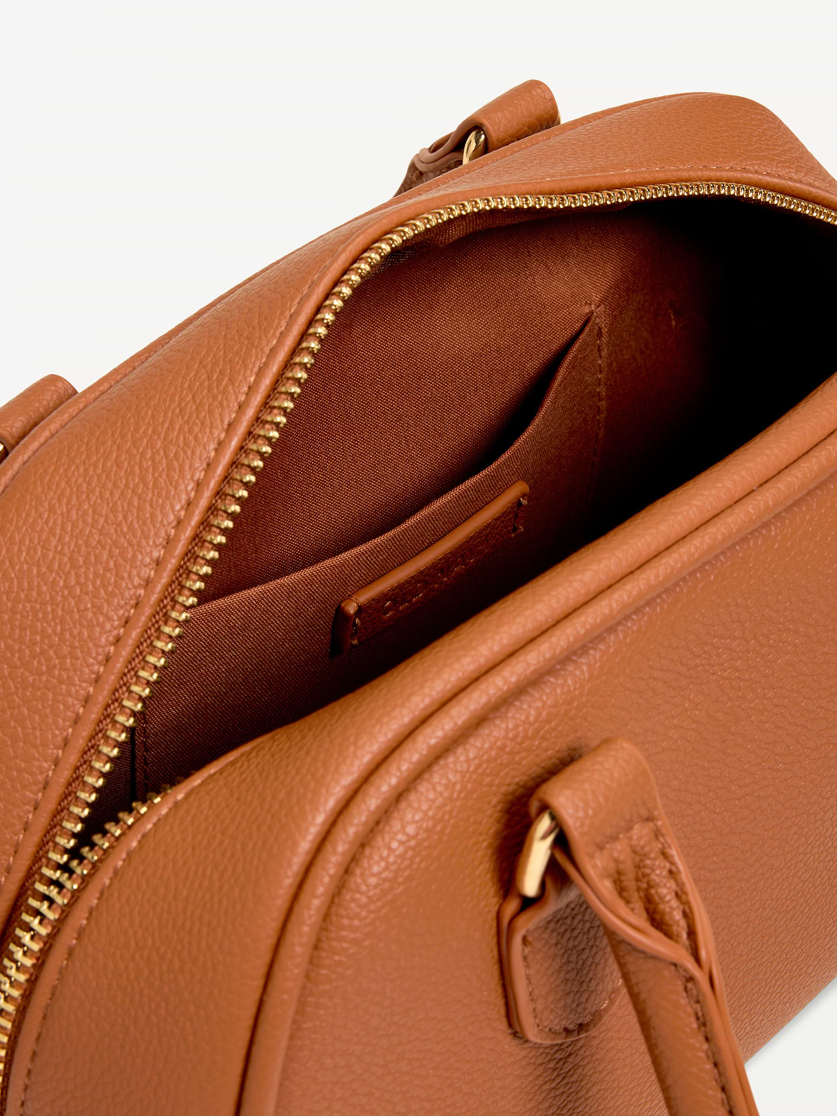 Mini Bowler Bag - Cognac Brown